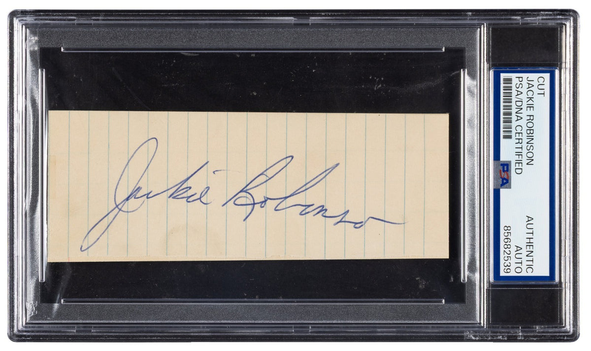 Jackie Robinson Signed Autograph, Bold Signature. Auto PSA1
