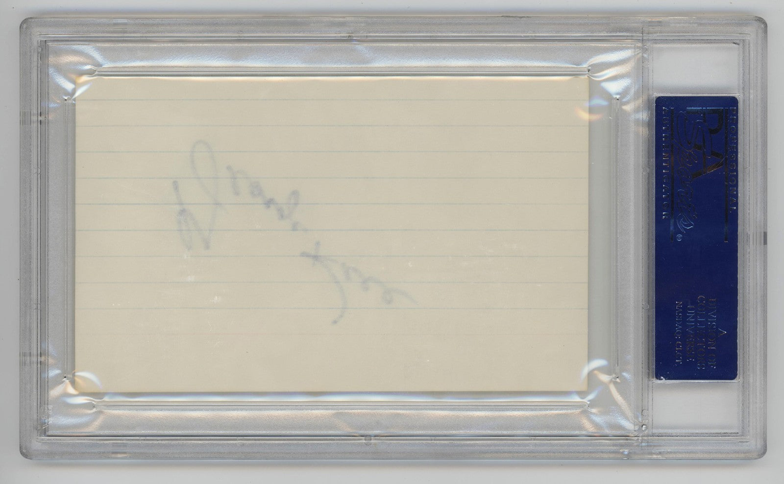 George Kell Signed Index Card. PSA. Detroit Tigers Hall of Famer1