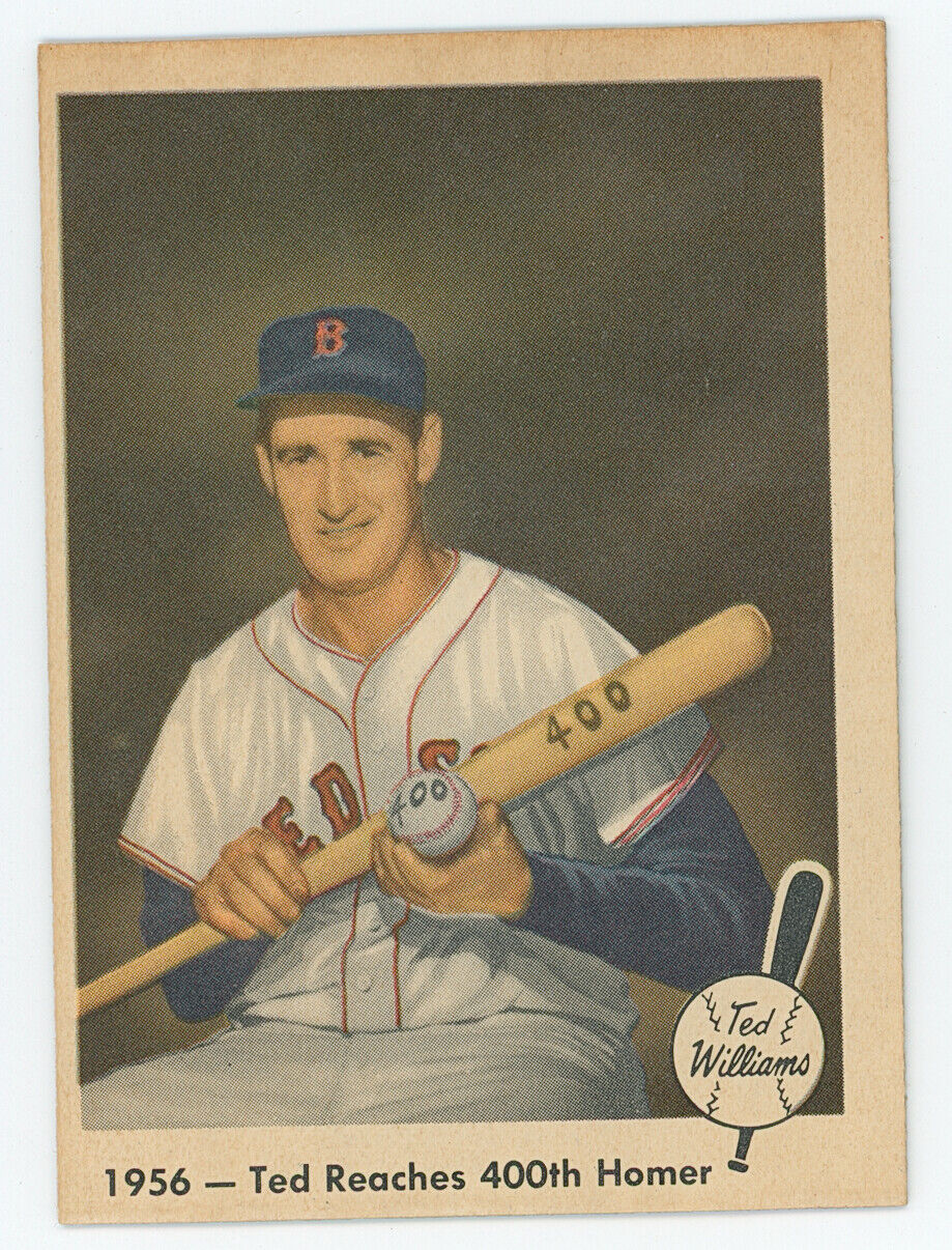 1959 Fleer Ted Williams "Ted Reaches 400th Homer". HOF Boston Red Sox.