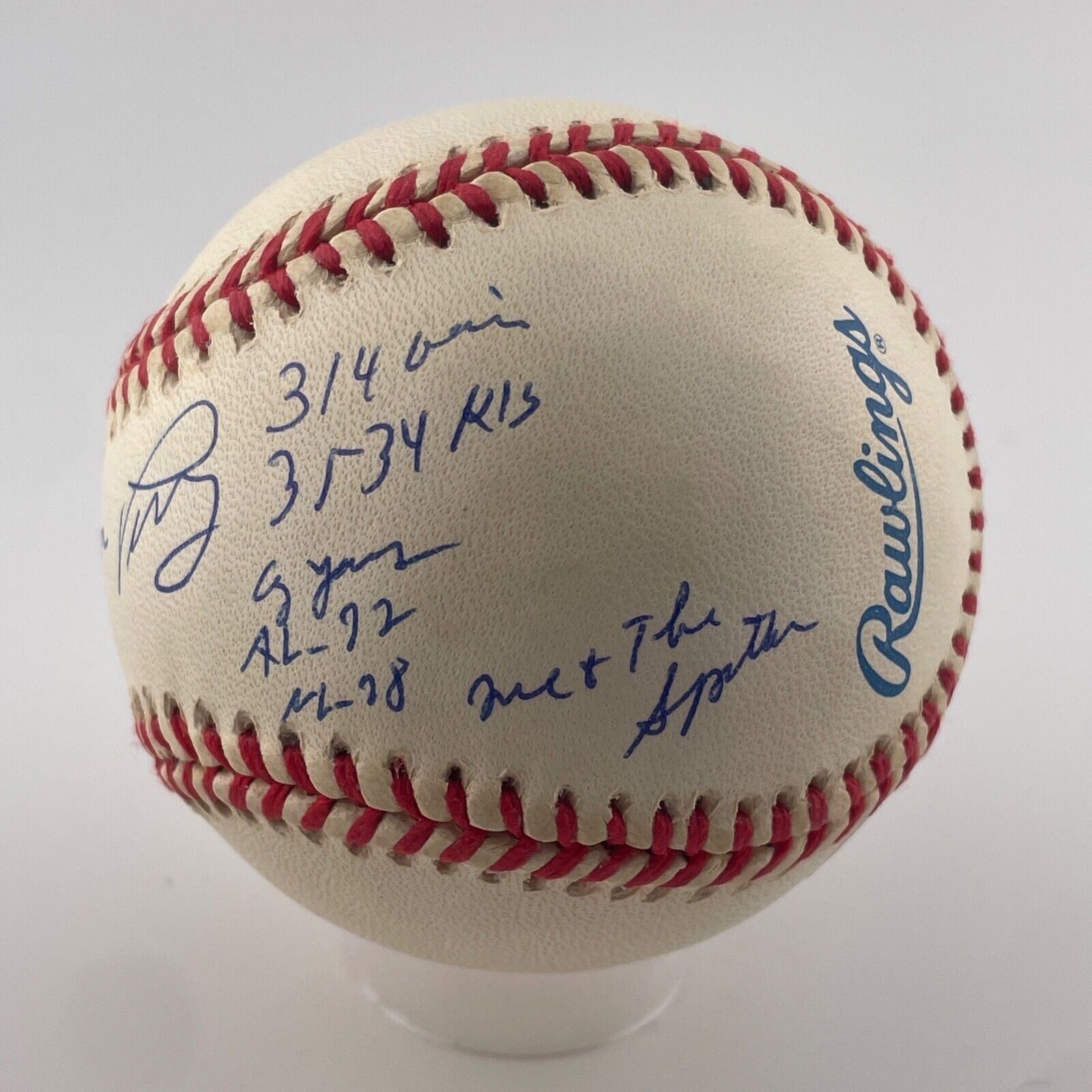Gaylord Perry Signed Inscribed Life Stats Baseball. JSA.