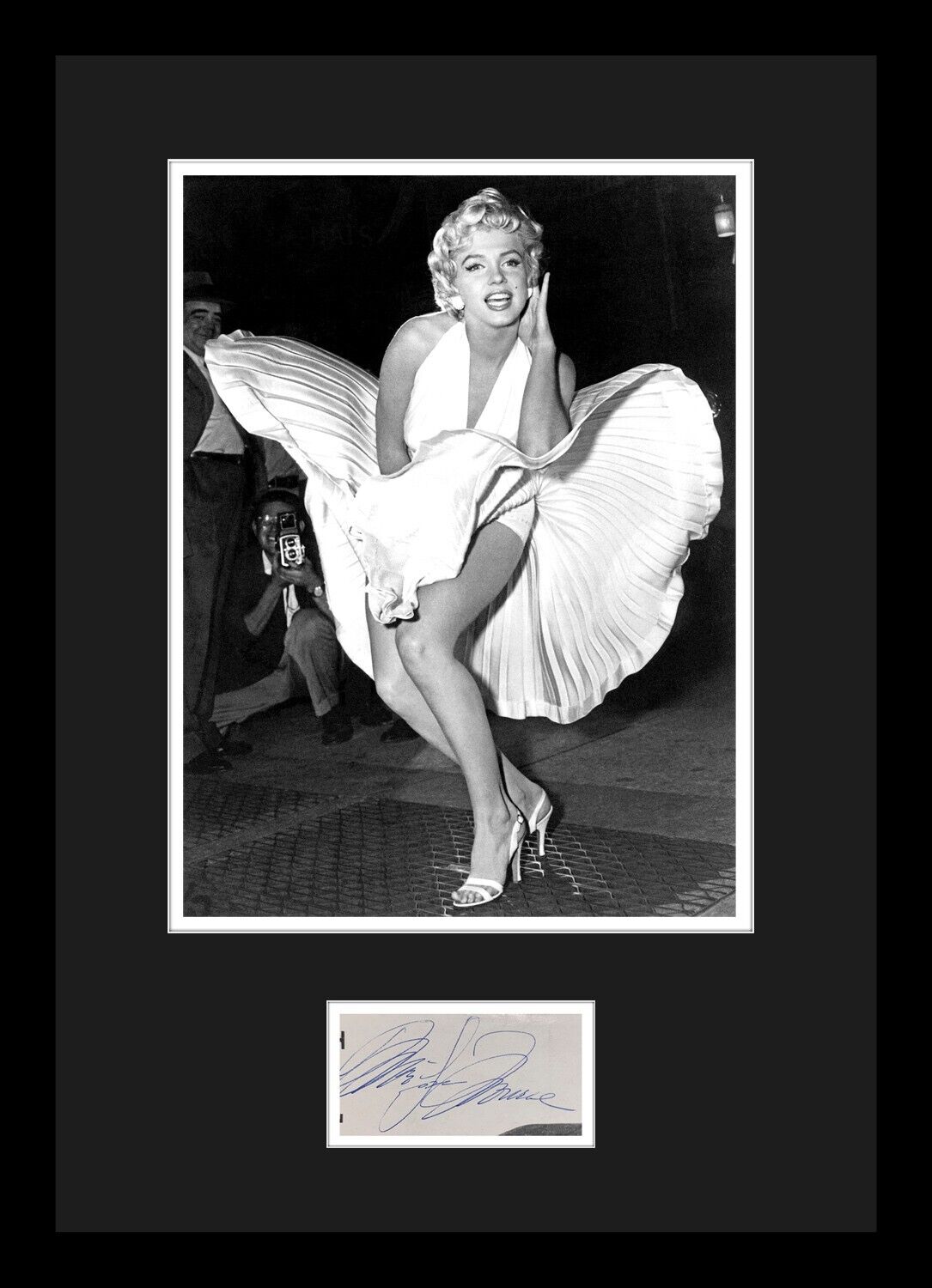 Rare Marilyn Monroe Signed Autograph Display. Auto JSA