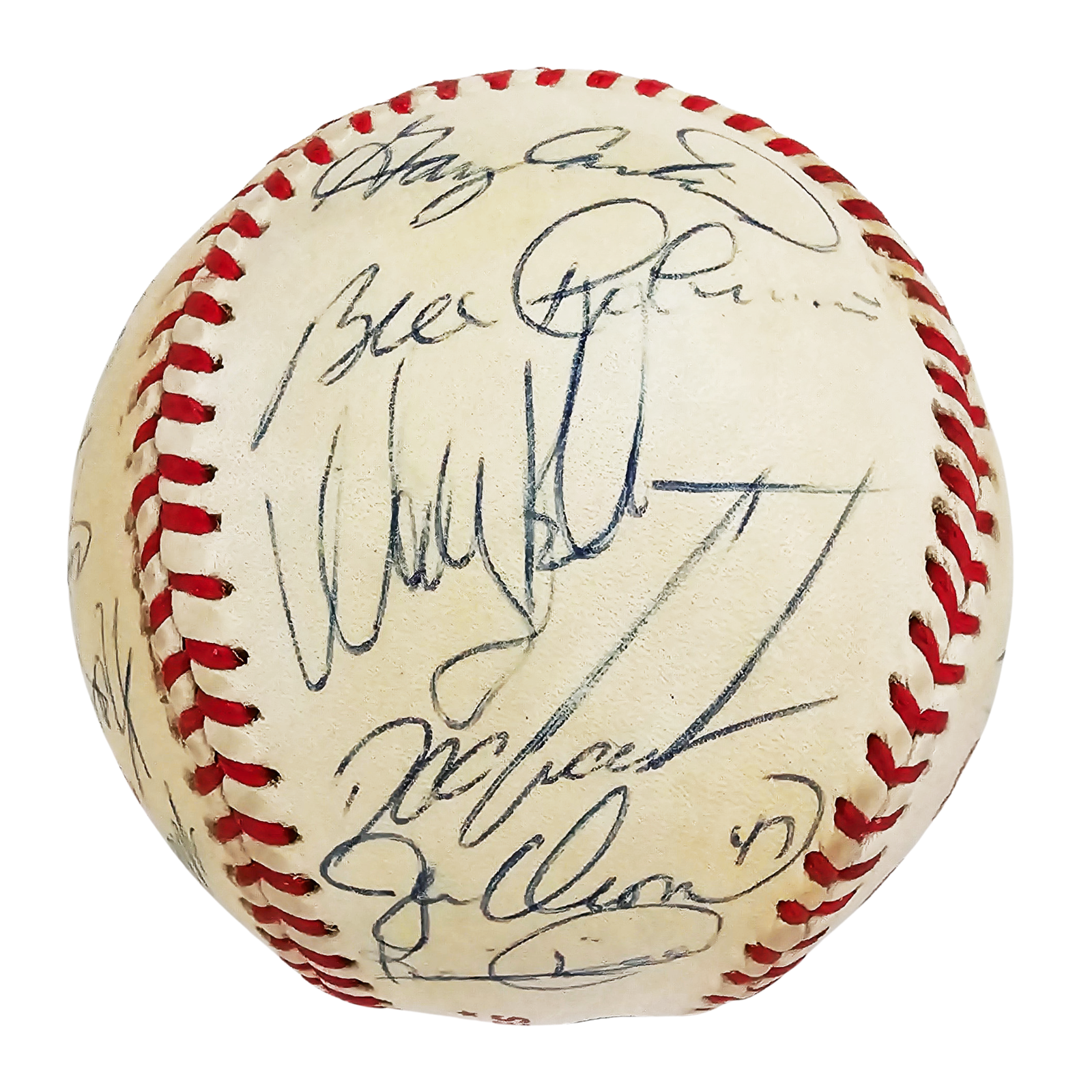 1986 N.Y.Mets Official World Series Championship Signed Team Baseball. Steiner