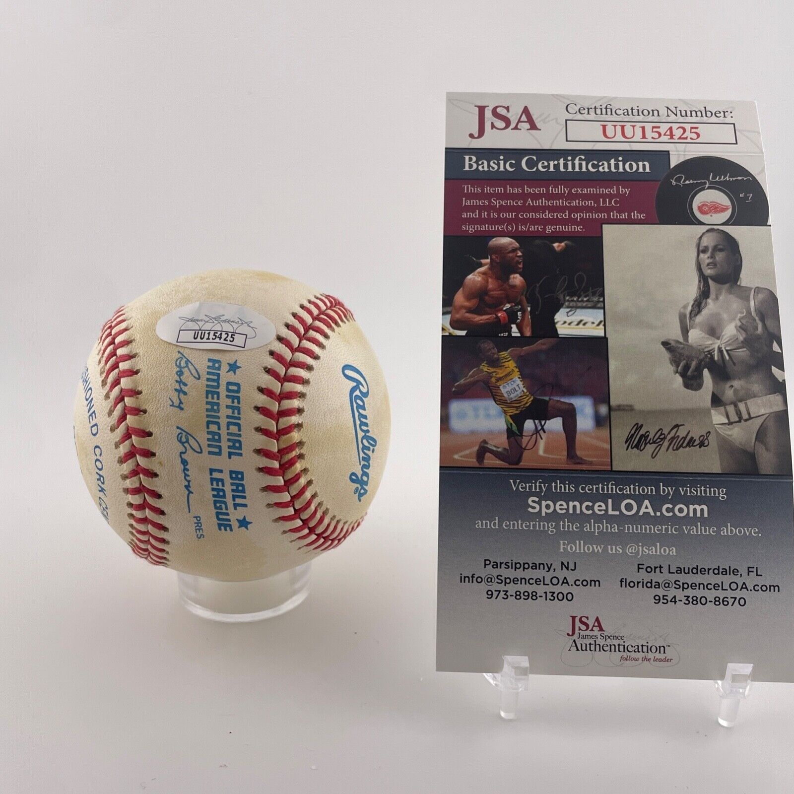 Ed Koch Signed Baseball. NYC Mayor. JSA