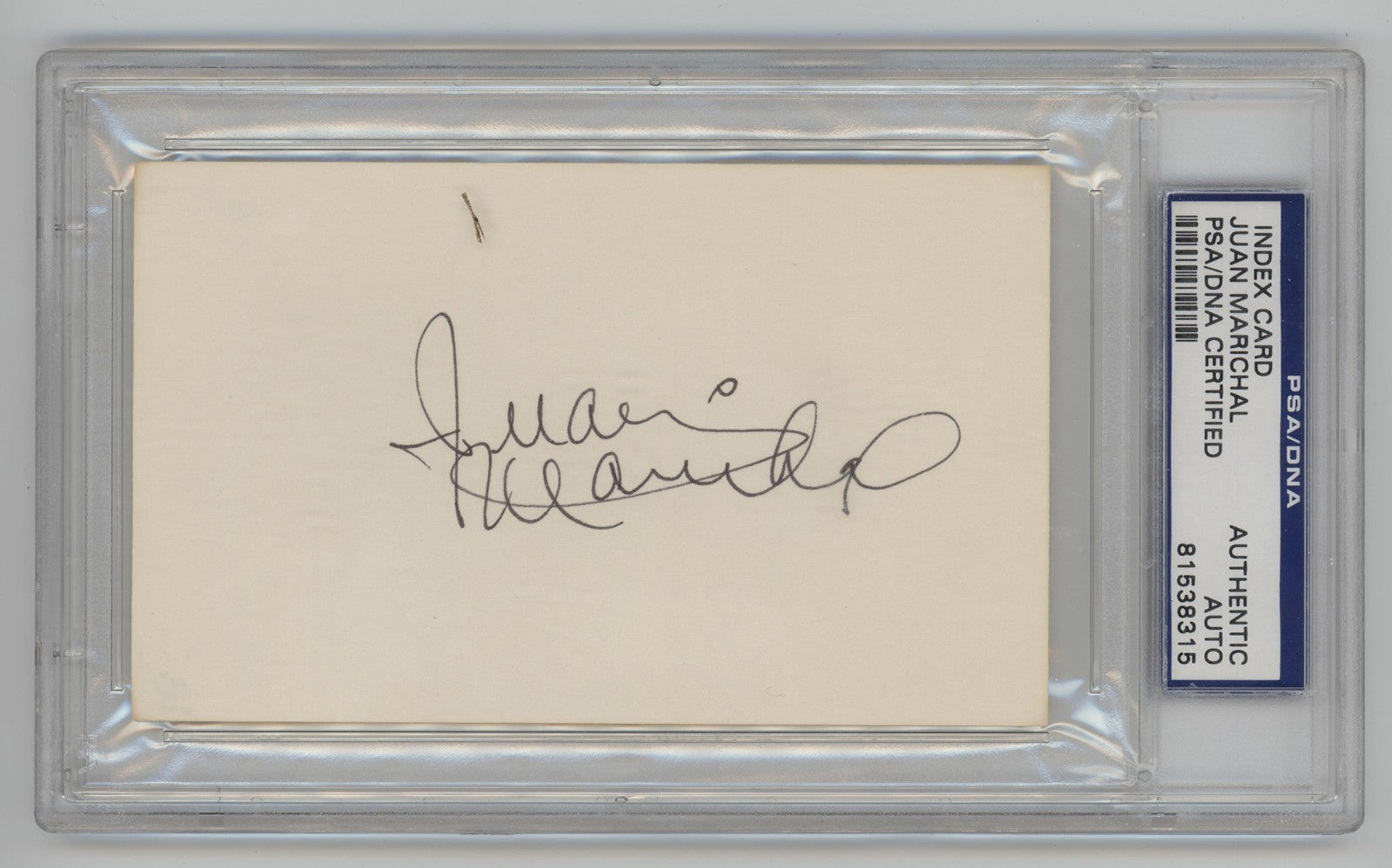 Juan Marichal Signed Index Card. PSA. San Francisco Giants Hall of Famer0