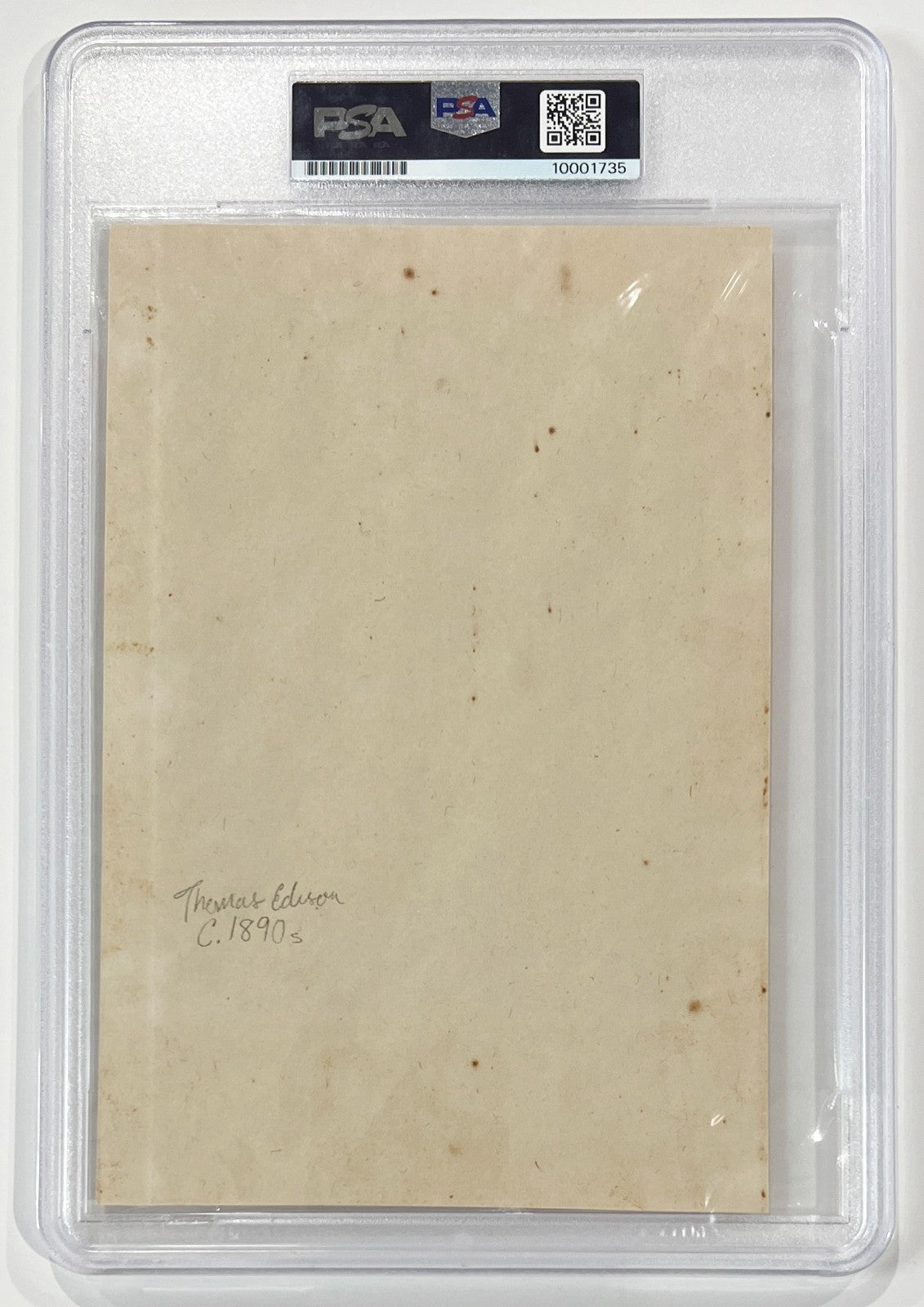 Rare Thomas Edison Signed Photo. Autograph PSA Mint 91