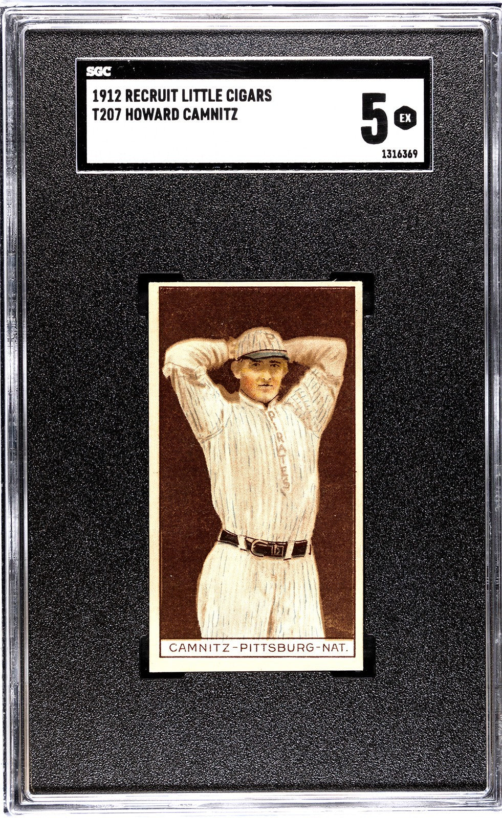 1912 Recruit Little Cigars T207 Howie Camnitz SGC 50