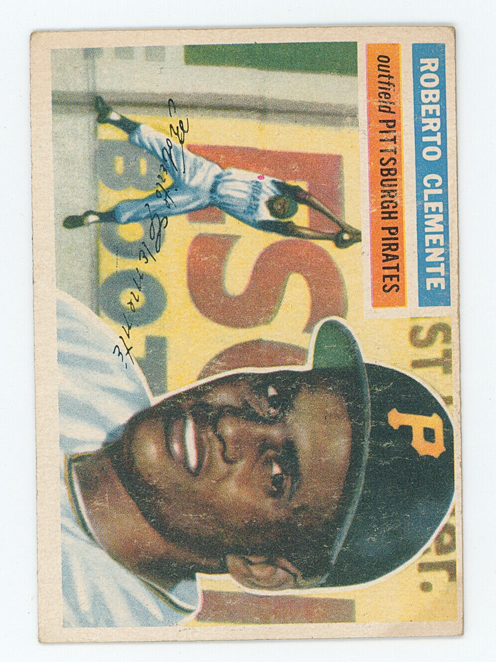 1956 Topps Roberto Clemente White Back.