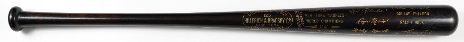1962 New York Yankees World Series Champions Black Bat1