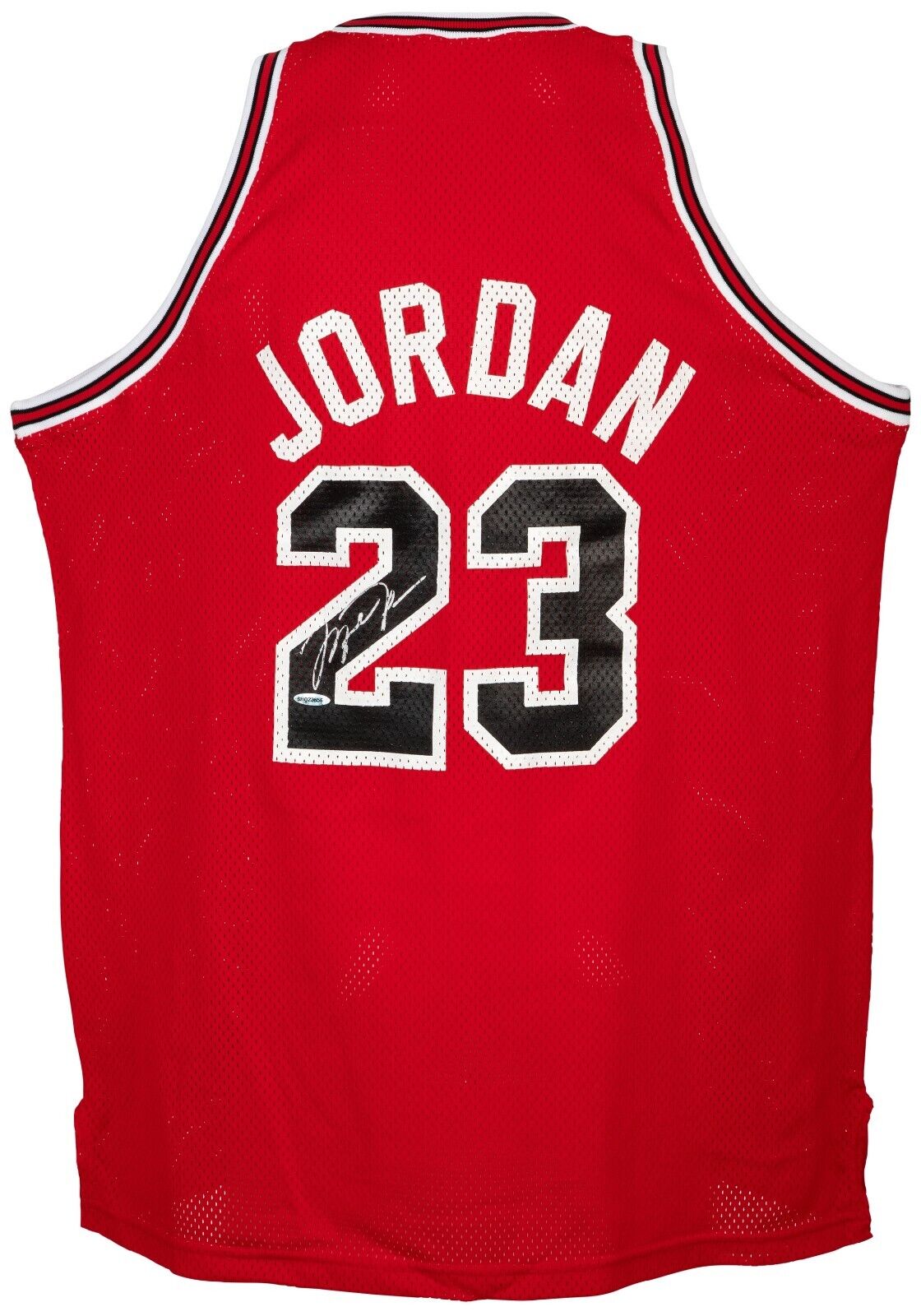 Michael Jordan Signed Autograph 1986 Chicago Bulls Jersey. Auto Upper Deck UDA