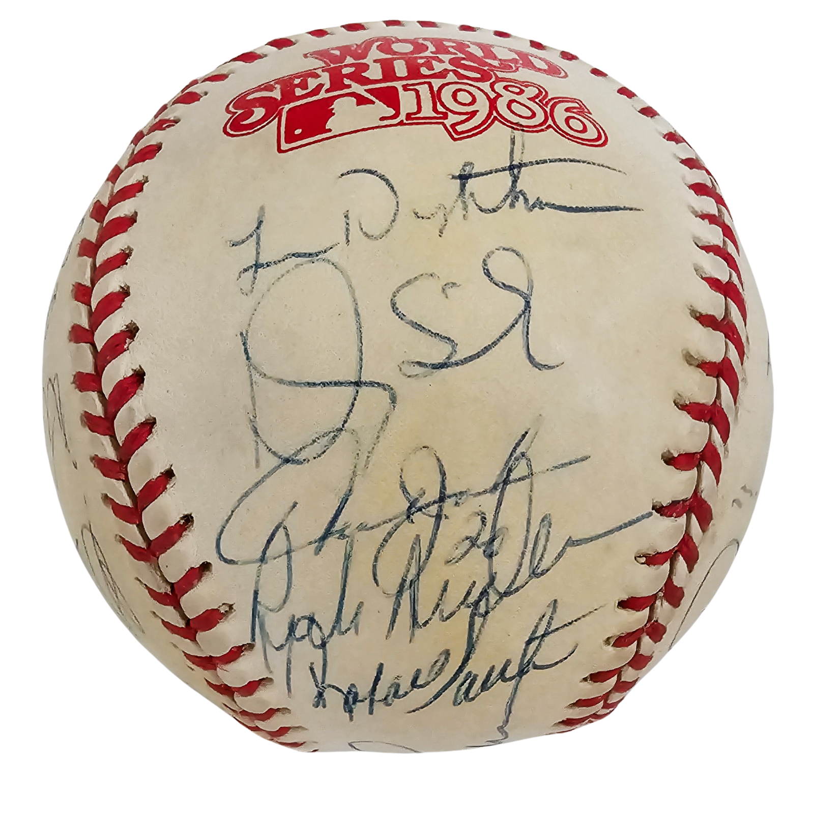 1986 N.Y.Mets Official World Series Championship Signed Team Baseball. Steiner