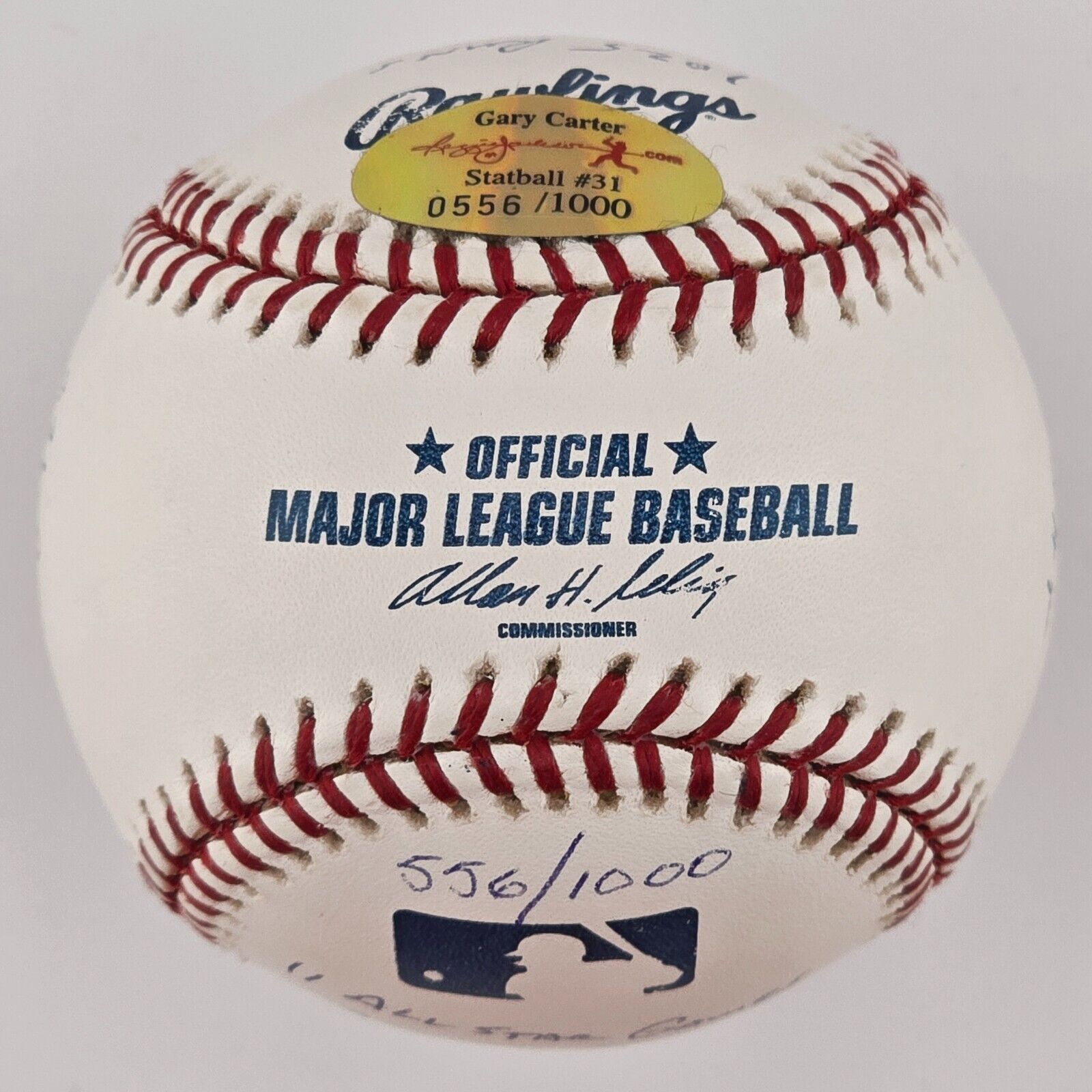 Gary Carter Signed & Stats Inscribed Baseball. Hall Of Famer. Limited Edition