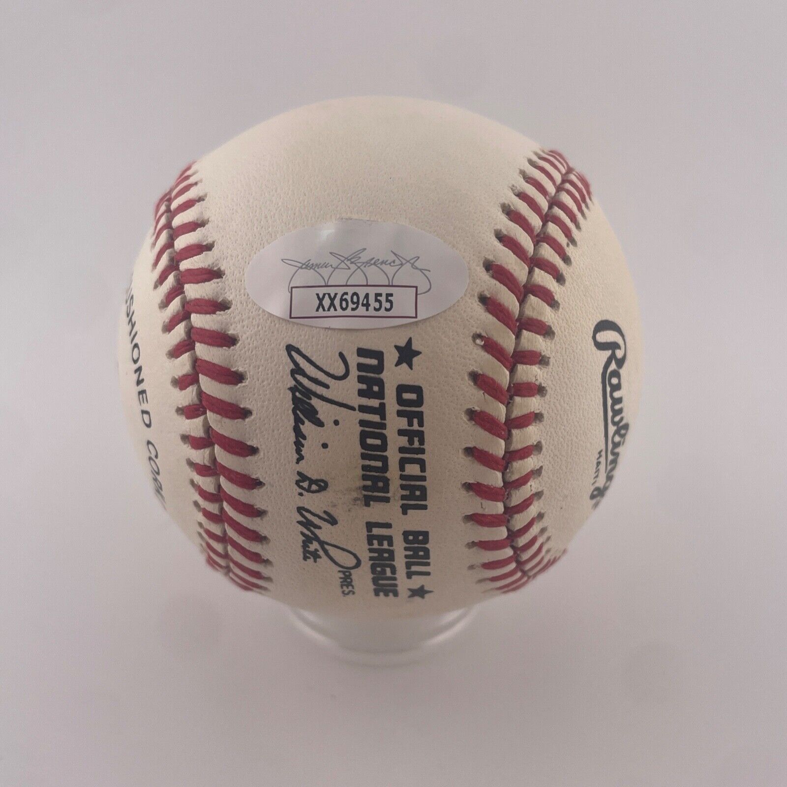 Hank Aaron Signed Inscribed Baseball. 755 HRS. JSA