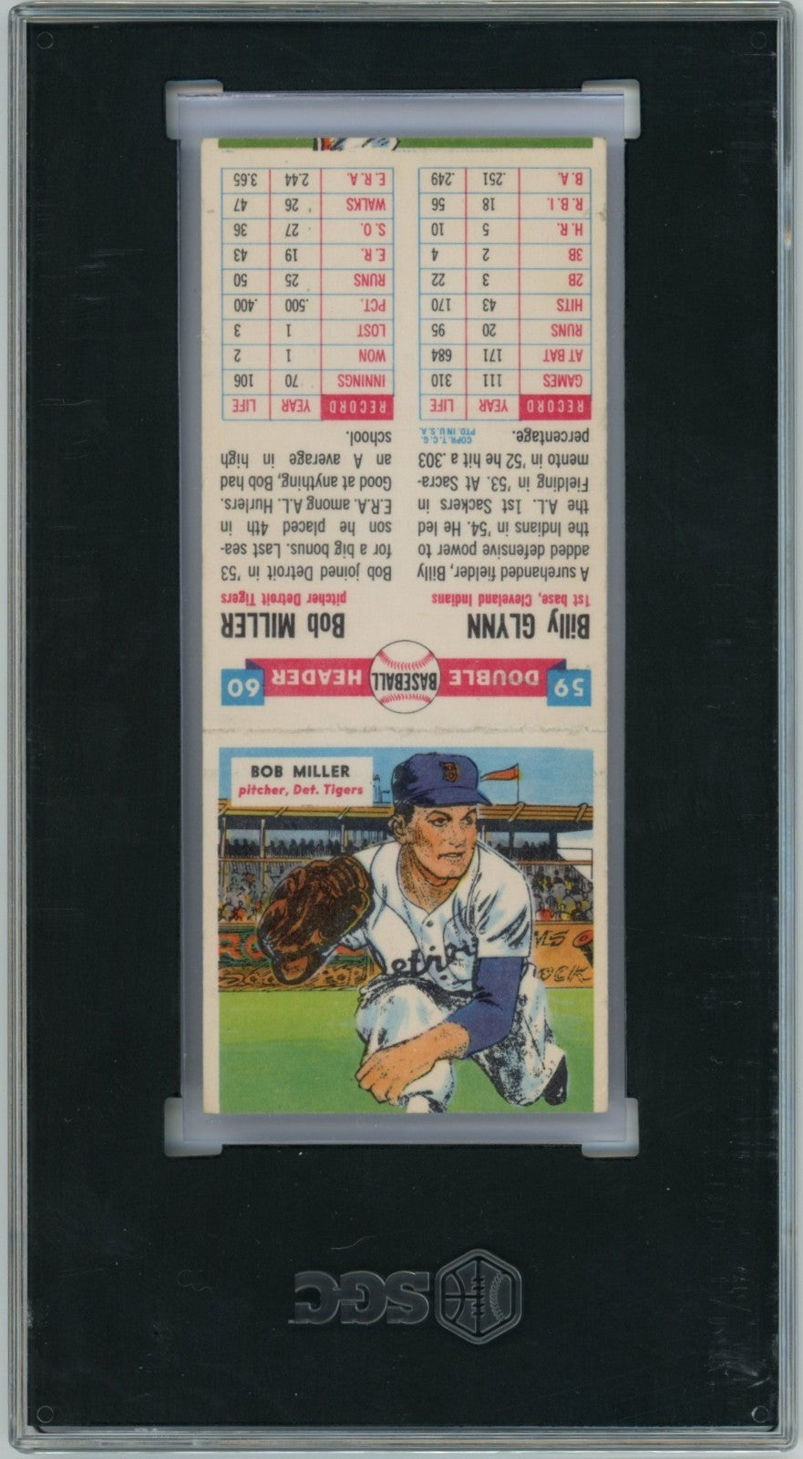 1955 Topps Double Headers Billy Glynn Bob Miller