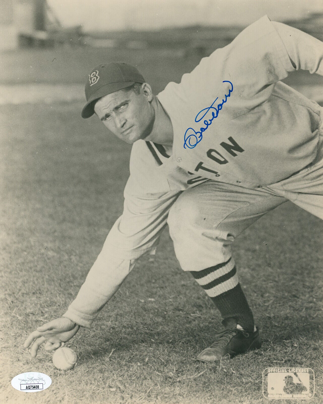 Bobby Doerr 8x10 Signed Photo, Boston Red Sox HOF. Auto JSA