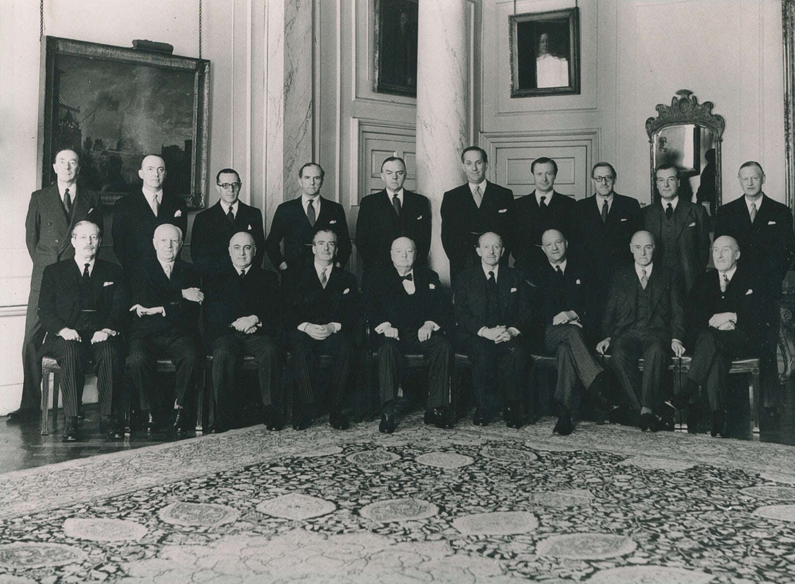 1955 Winston Churchill Cabinet Original Photograph. P. A. Reuter Photo0