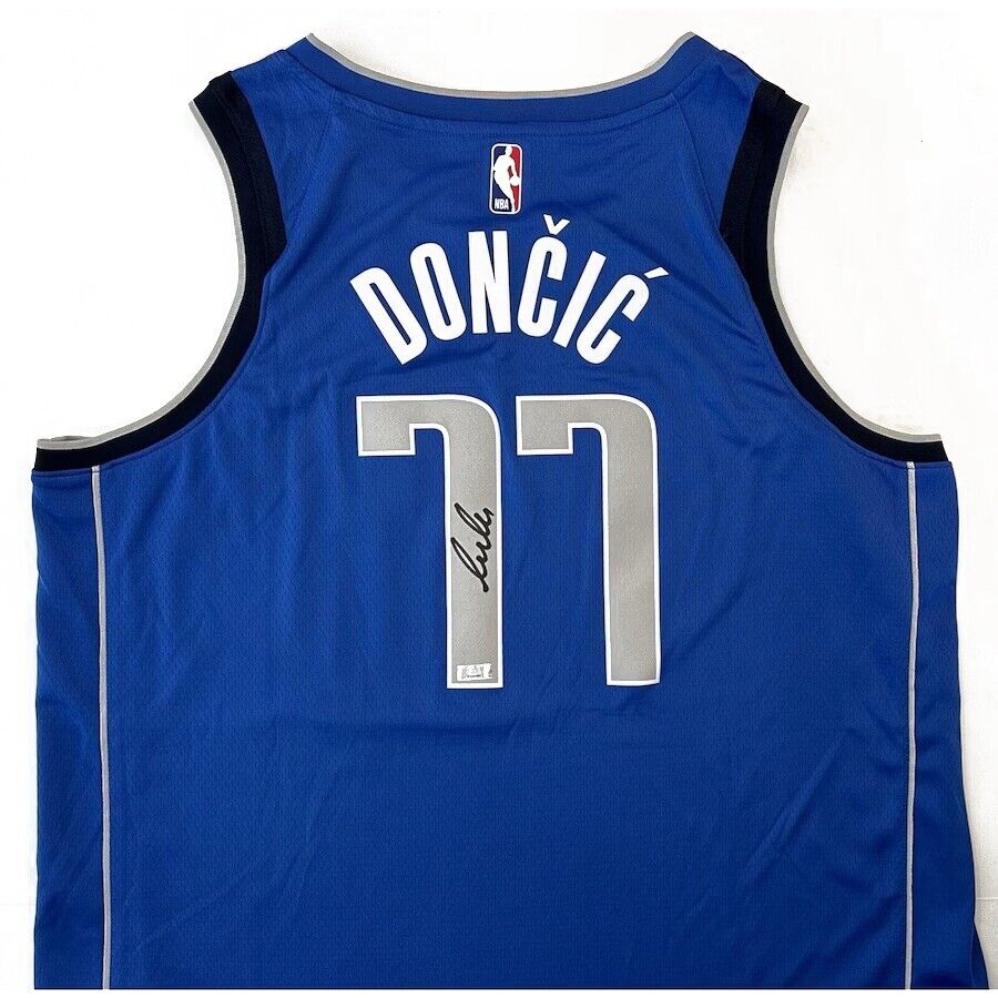 Luka Doncic Signed Dallas Mavericks Nike Jersey. Auto JSA & Panini