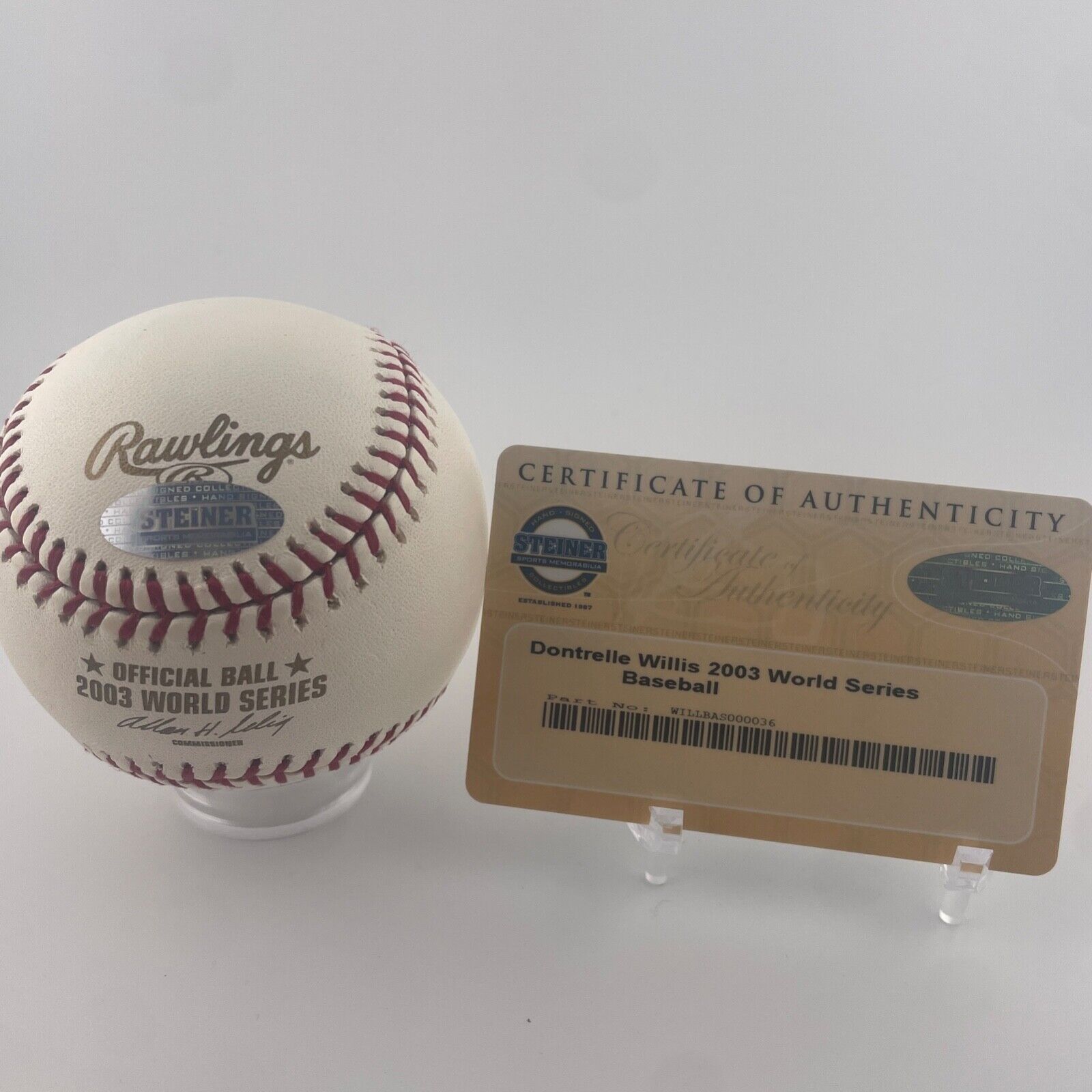 Dontrelle Willis Signed 2003 World Series Baseball. Steiner