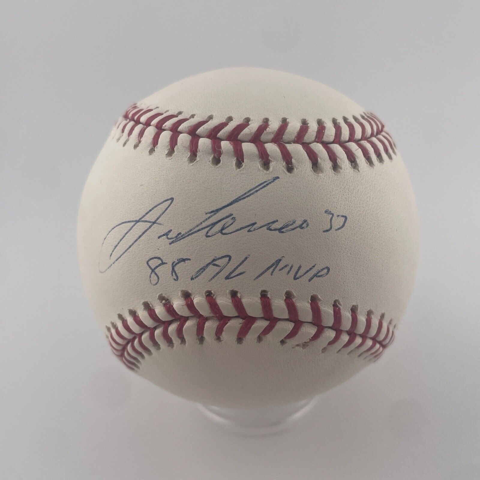 Jose Canseco Signed Inscribed Baseball. 85 AL MVP. Steiner