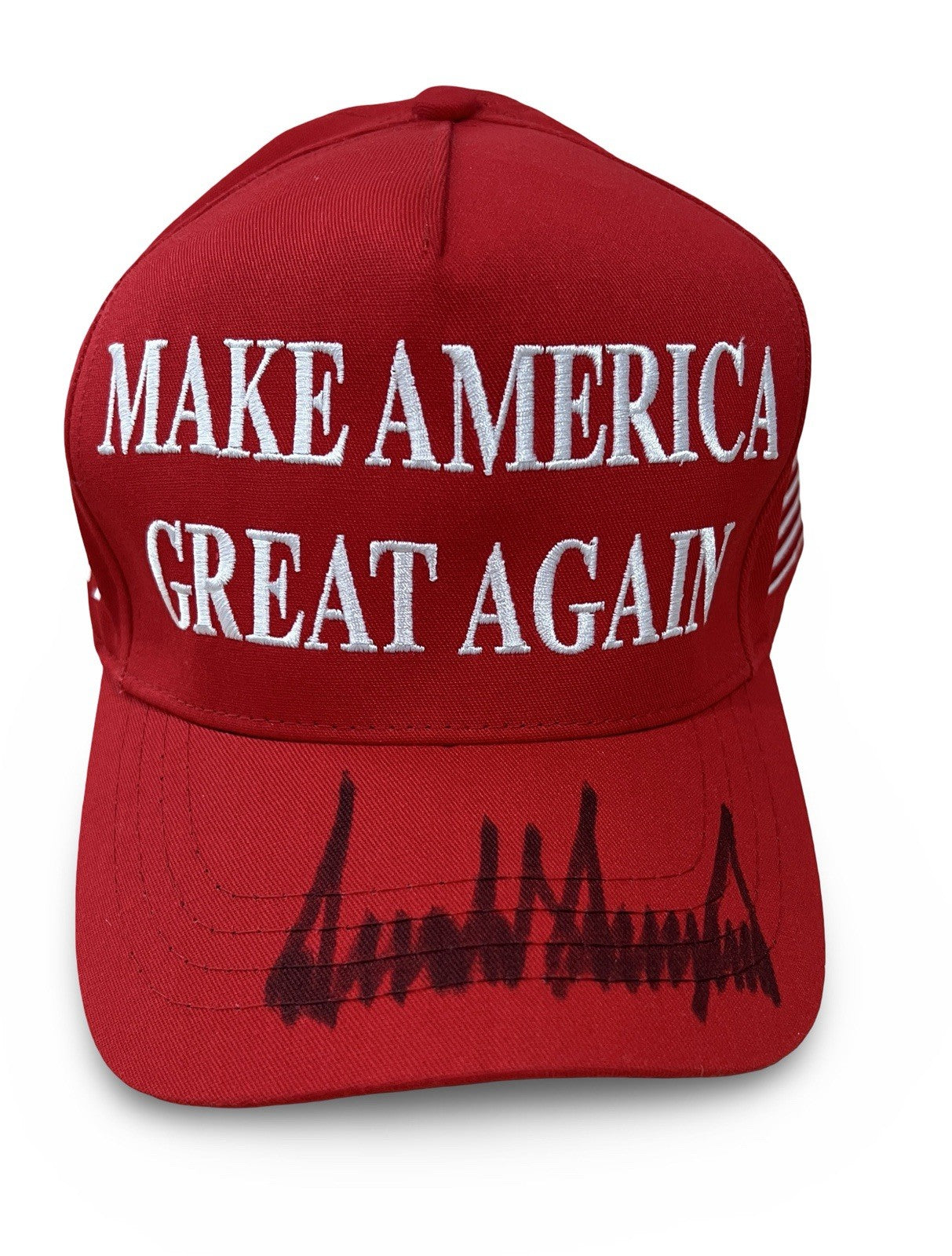 President Donald Trump Signed MAGA Hat, Full Name. Make America Great Again. PSA0