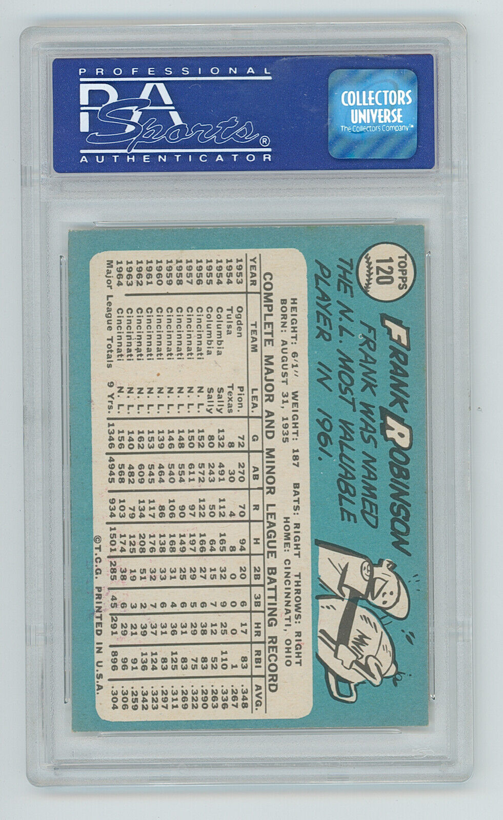 1965 Topps Frank Robinson. Cincinnati Reds.