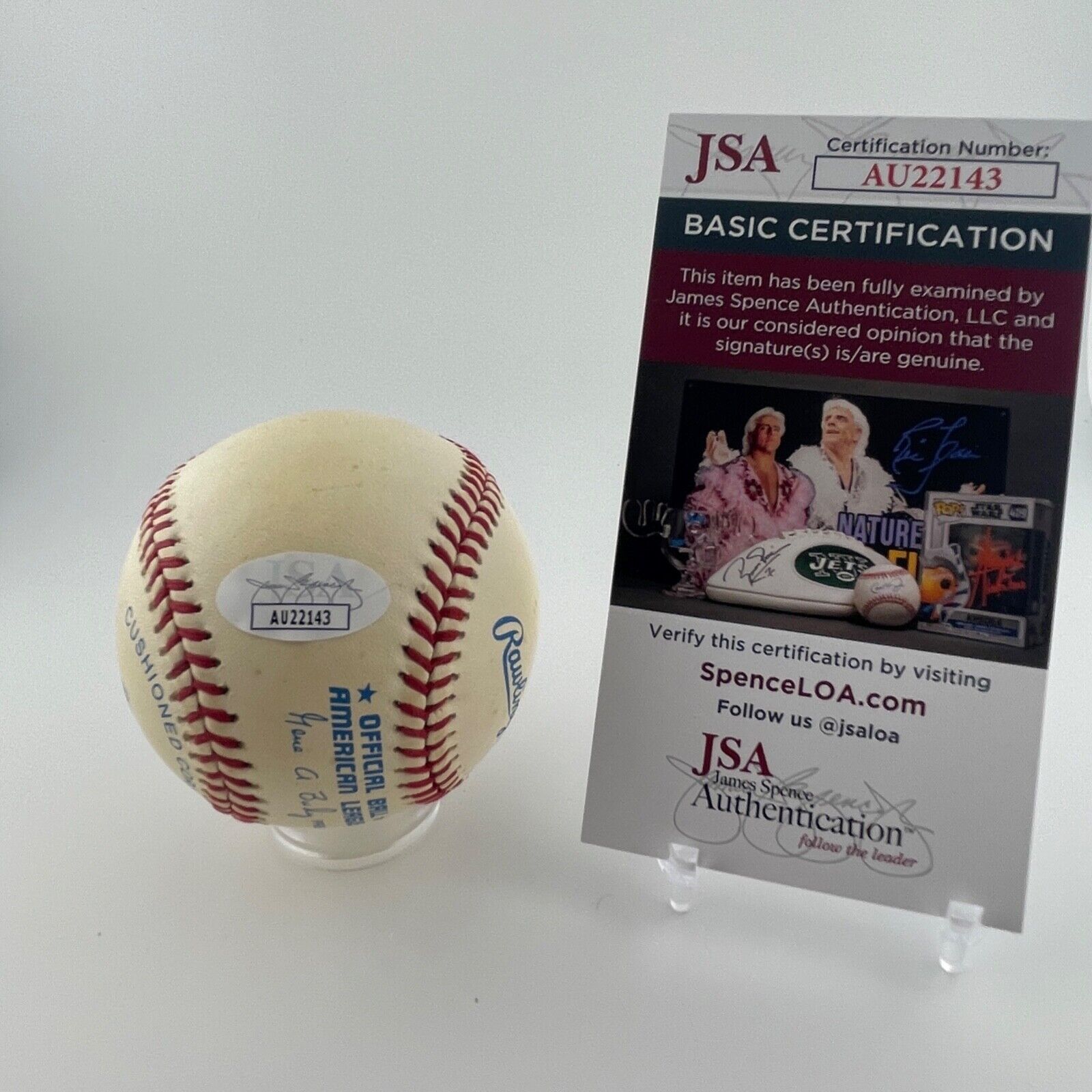 Larry Doby Signed Inscribed Baseball. "HOF 98" "7-5-47". JSA