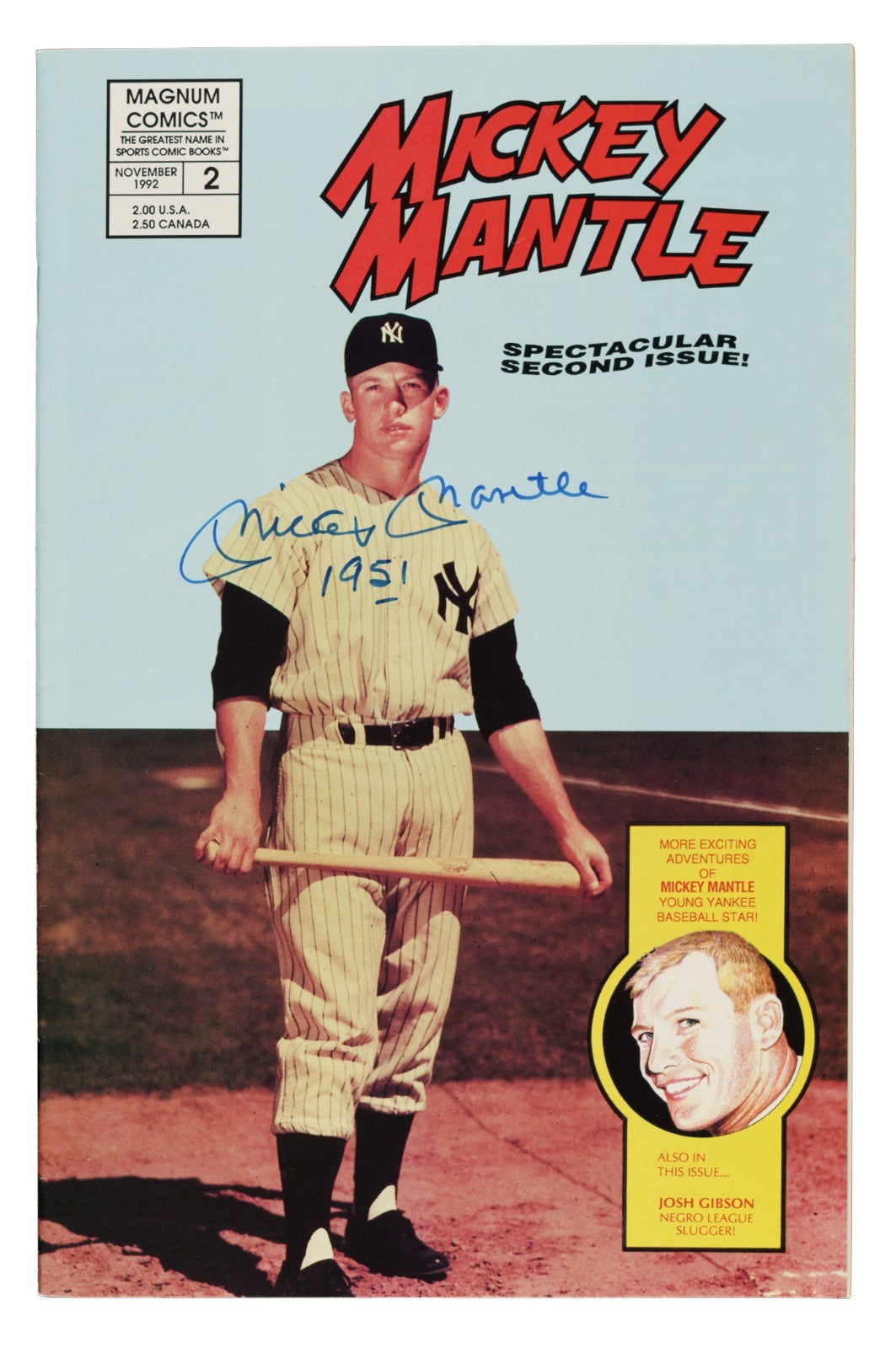 Mickey Mantle Signed & "1951" Inscribed "Mickey Mantle"