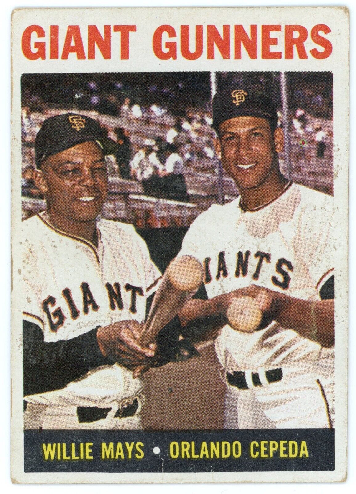 1964 Topps Willie Mays & Orlando Cepeda. Giant Gunners.