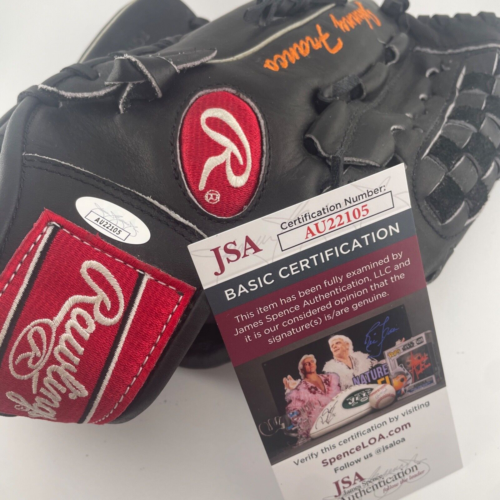 John Franco Signed Game Used Glove. New York Mets. JSA