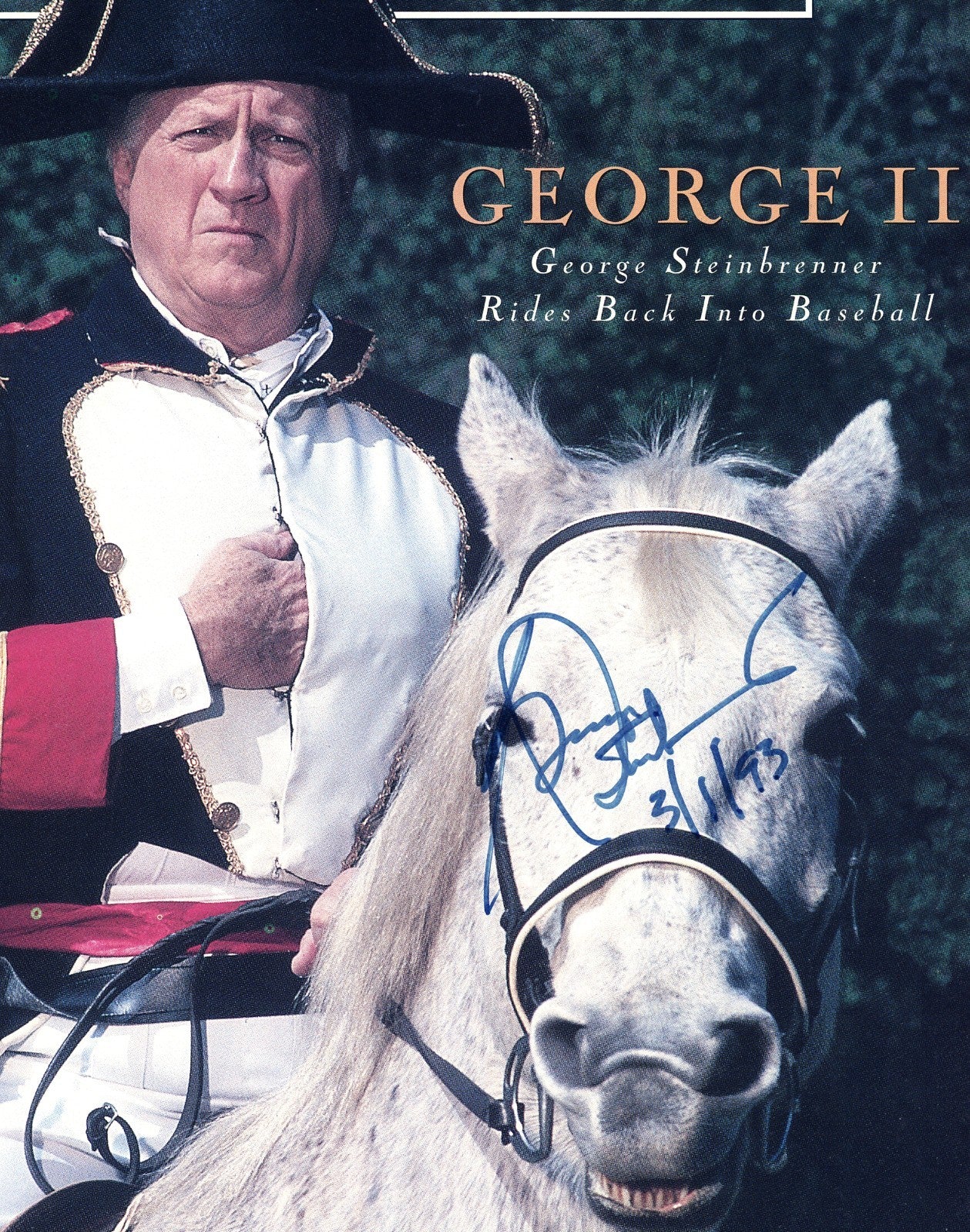George Steinbrenner Signed & "3/1/93" Inscribed Sports Illustrated Cover. JSA1
