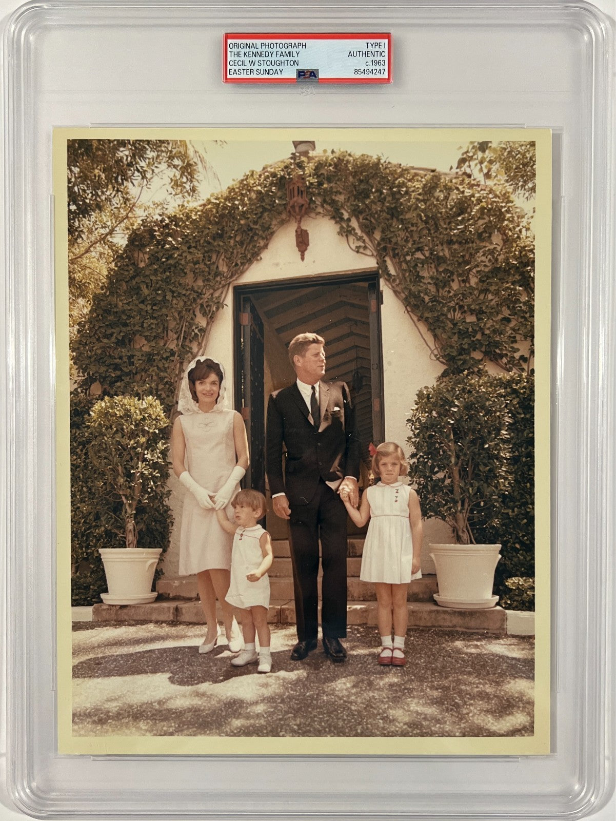 1963 John F. Kennedy Type 1 Original Photograph. JFK & Family, Stoughton Photo.1