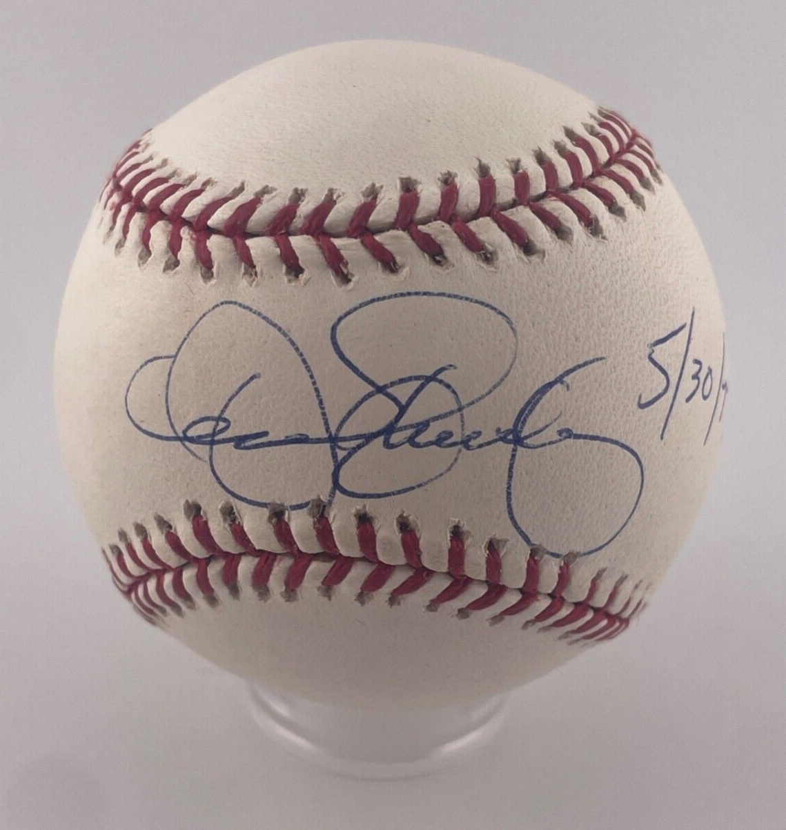 Dennis Eckersley Signed Inscribed Baseball. "5/30/77". JSA