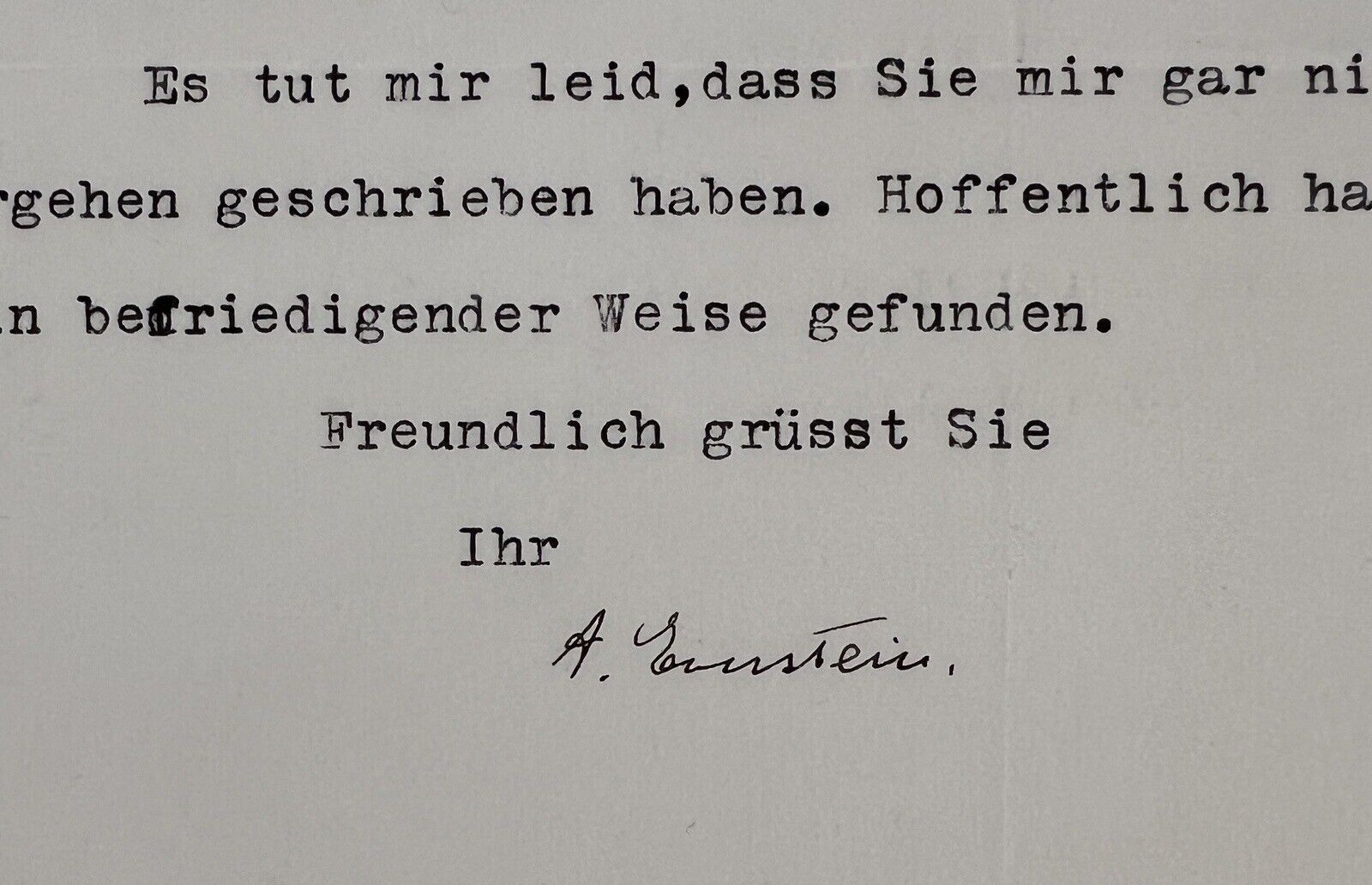 Rare Albert Einstein Signed 1938 Letter, World War II Era. Auto PSA 10 Gem Mint