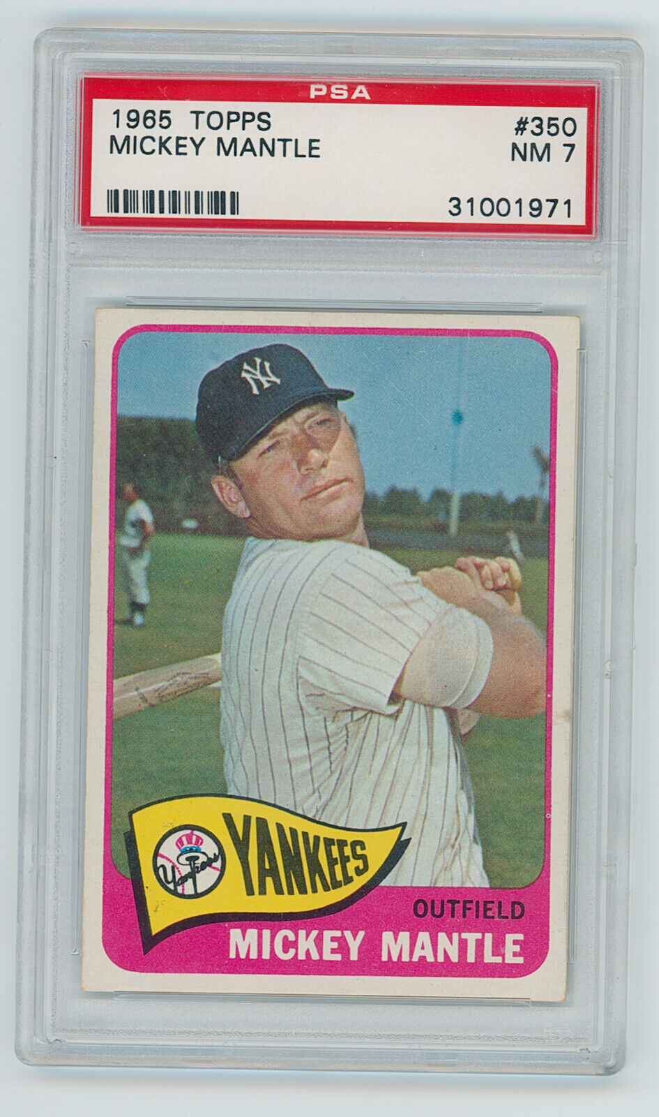 1965 Topps Mickey Mantle. New York Yankees.
