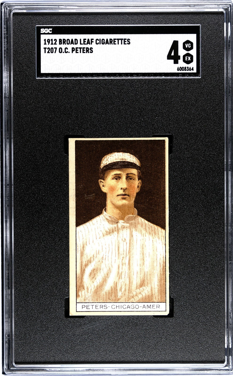 1912 Broad Leaf Cigarettes T207 O.C. Peters SGC 40