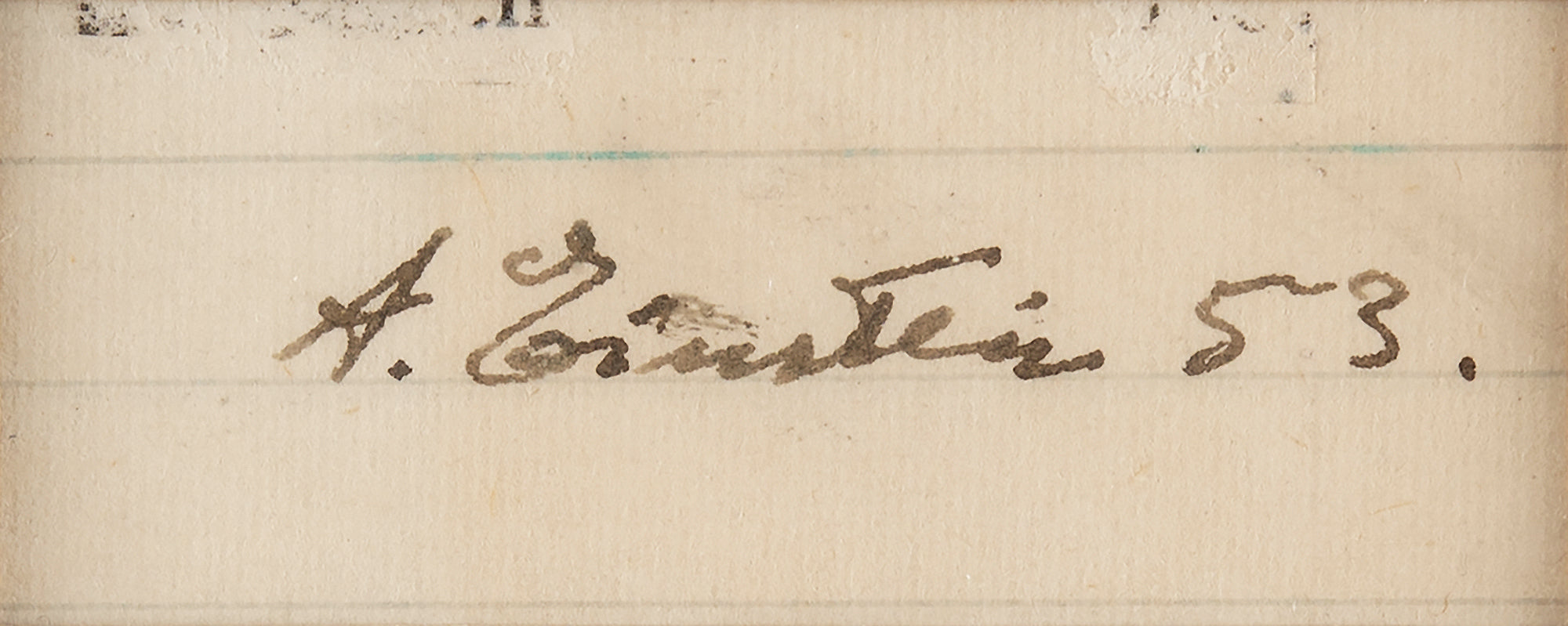 Rare Albert Einstein Signed Autograph Display. JSA