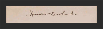 Amelia Earhart Signed Autograph Display. Auto JSA