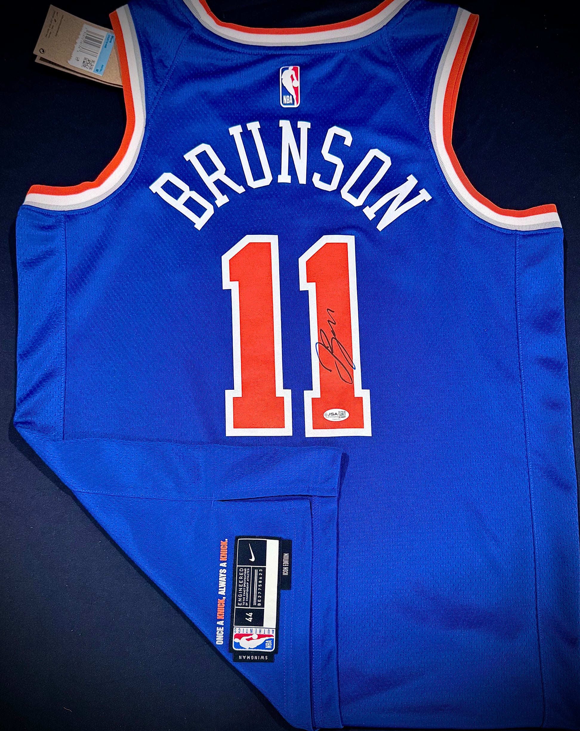 Jalen Brunson Signed New York Knicks Jersey