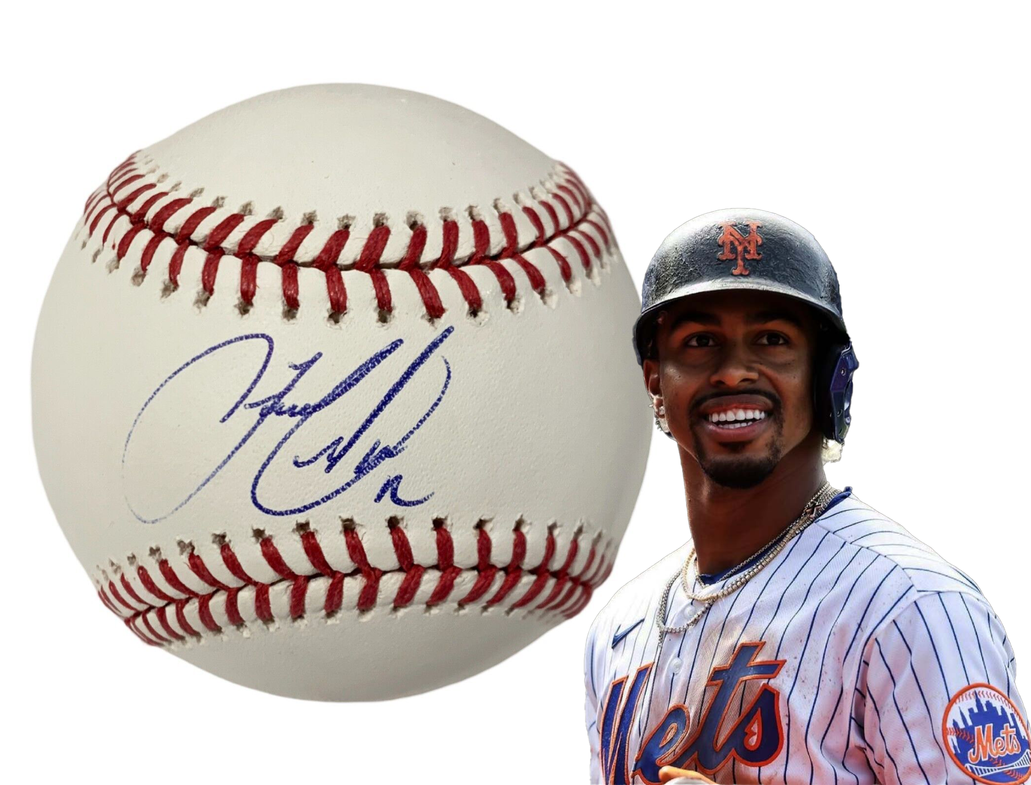 Francisco Lindor Signed Baseball. New York Mets. MLB Hologram