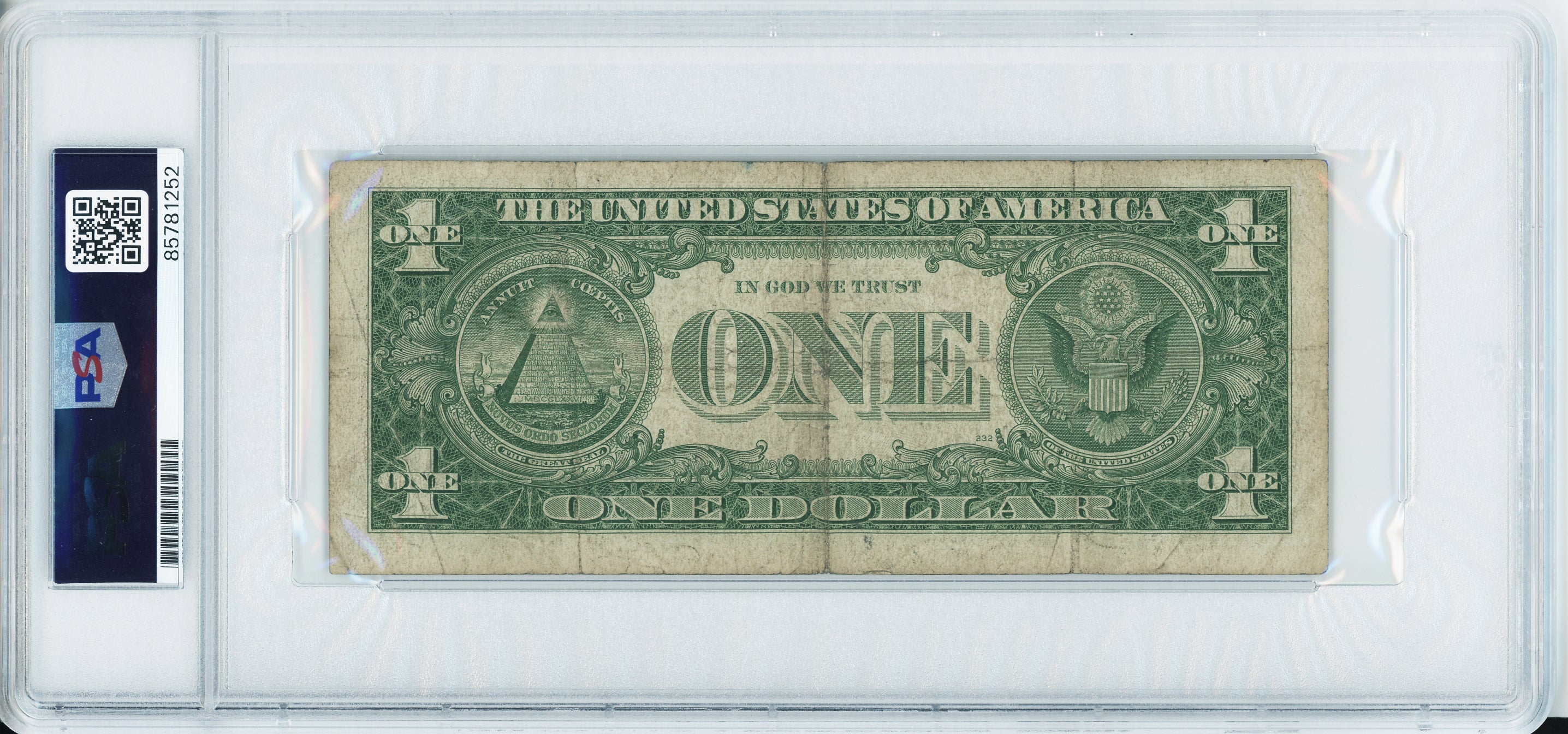 Rare Frank Sinatra Signed $1 Silver Certificate, 1957. Auto PSA