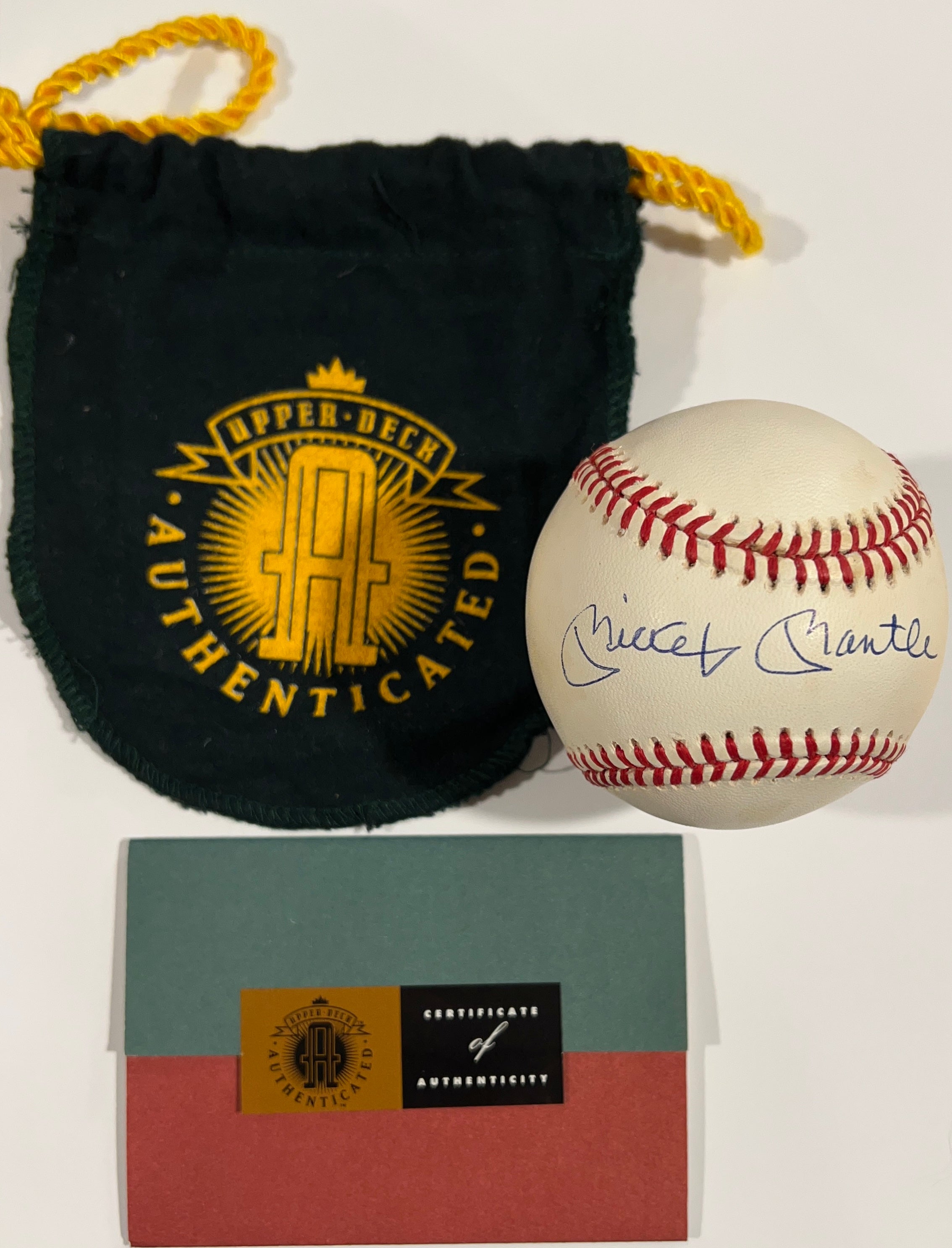Mickey Mantle Signed Baseball. UDA Authenticated
