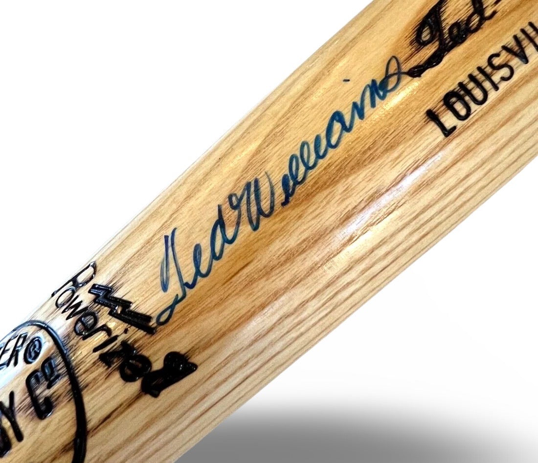 Ted Williams Signed Baseball Bat Louisville Slugger 125 H&amp;B Auto Red Sox JSA