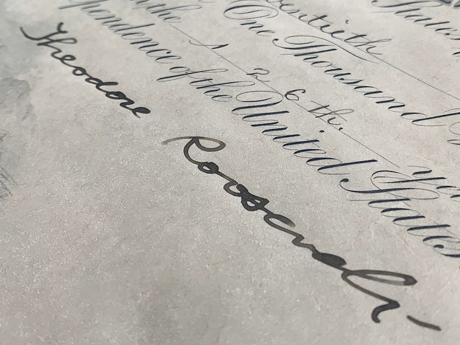 President Theodore Roosevelt Signed 1902 Naval Appointment Document