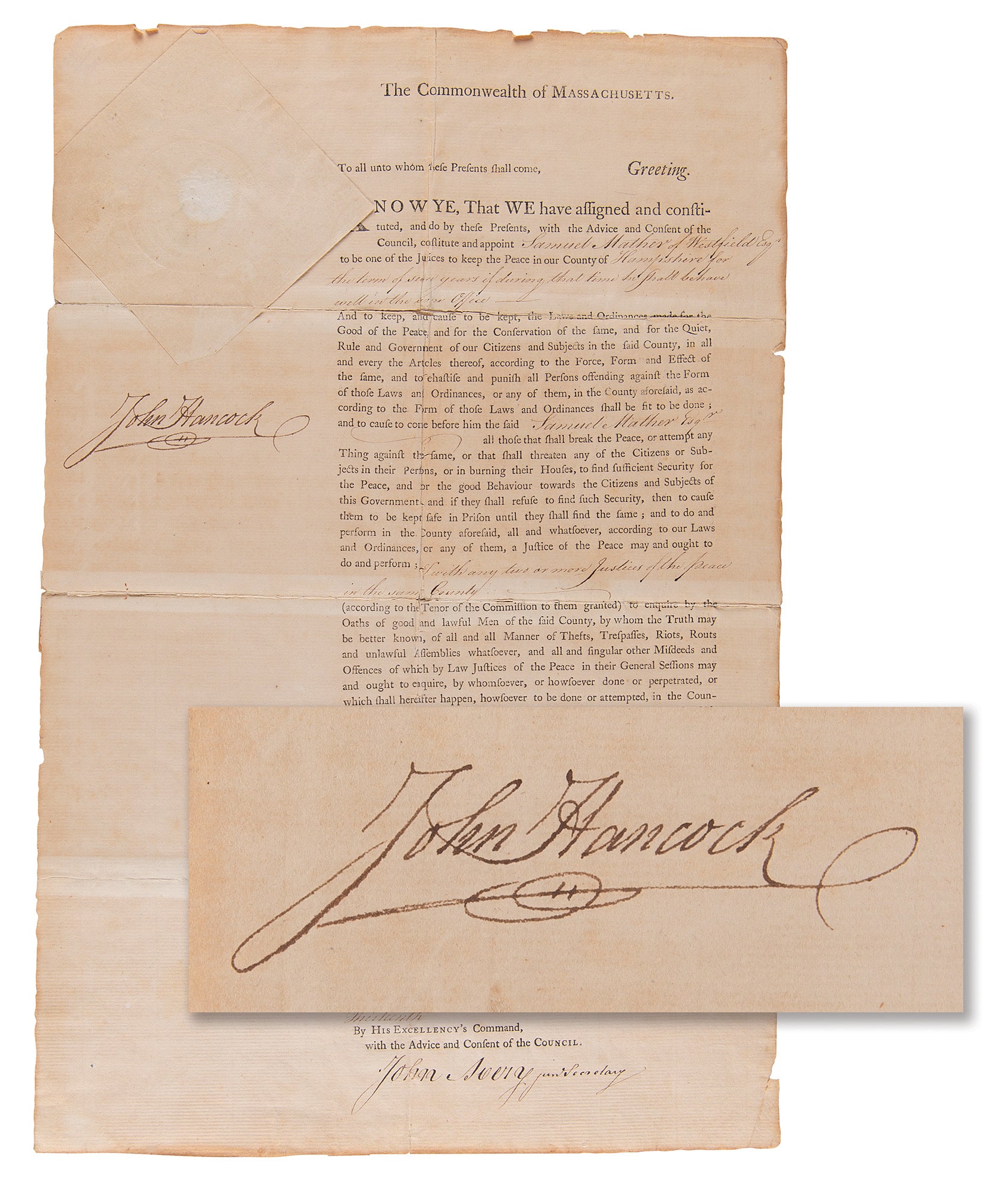 John Hancock Signed Document