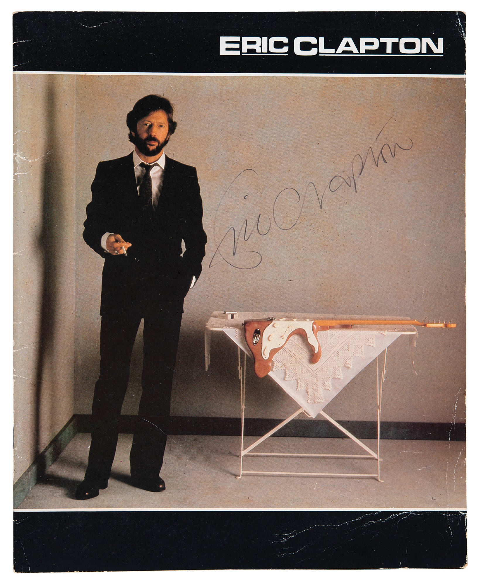 Eric Clapton Signed 1983 Money and Cigarettes Tour Autographed Program. Auto LOA