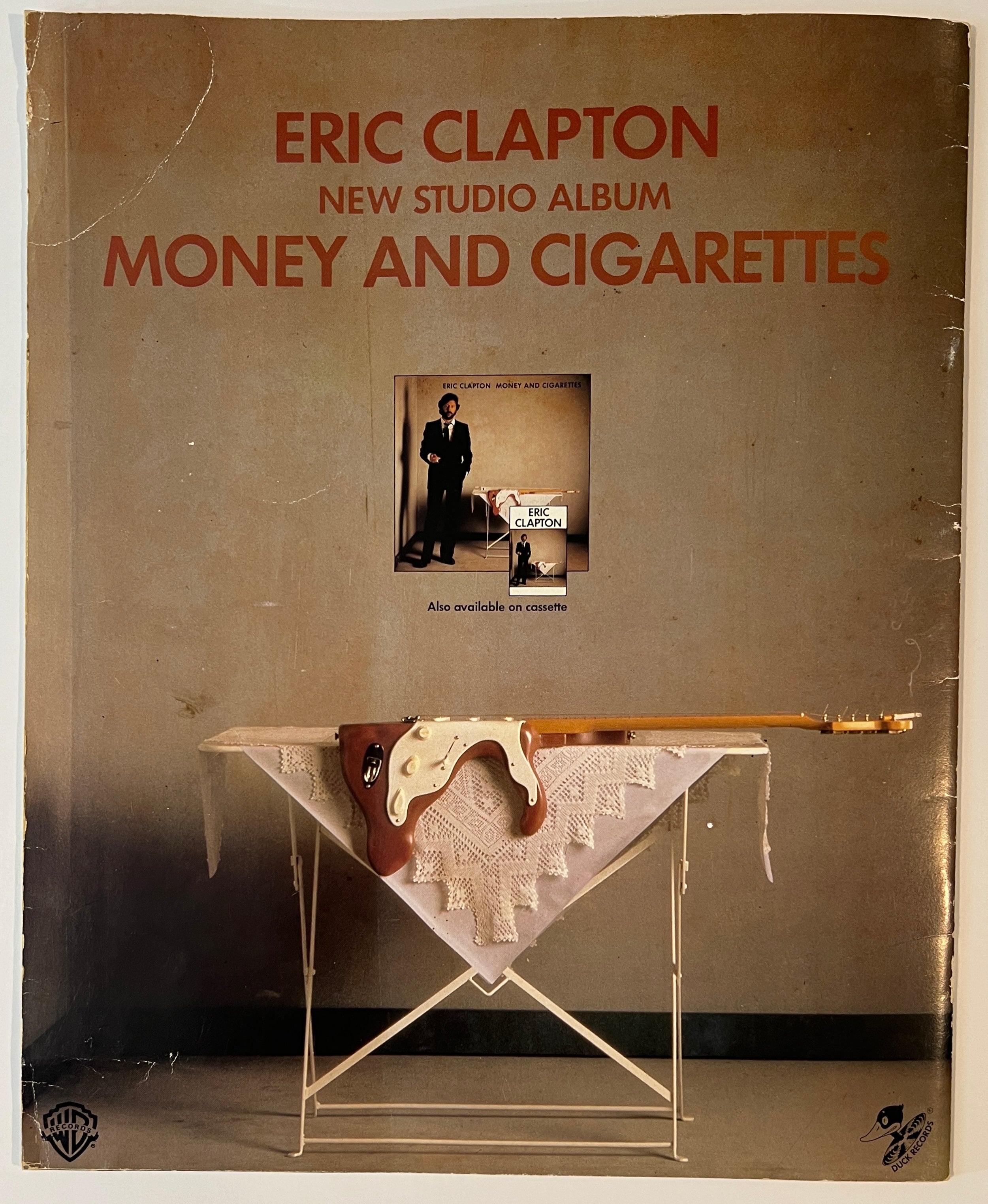 Eric Clapton Signed 1983 Money and Cigarettes Tour Autographed Program. Auto LOA