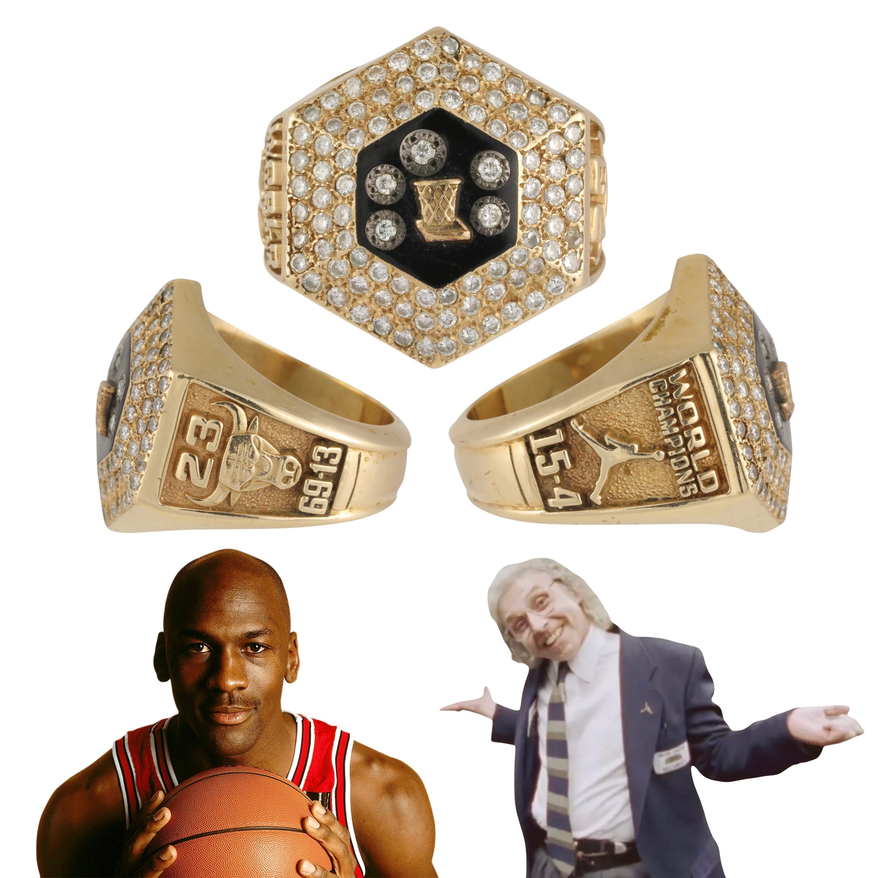 Michael Jordan 1997 Chicago Bulls Championship Ring from Iconic Security Guard