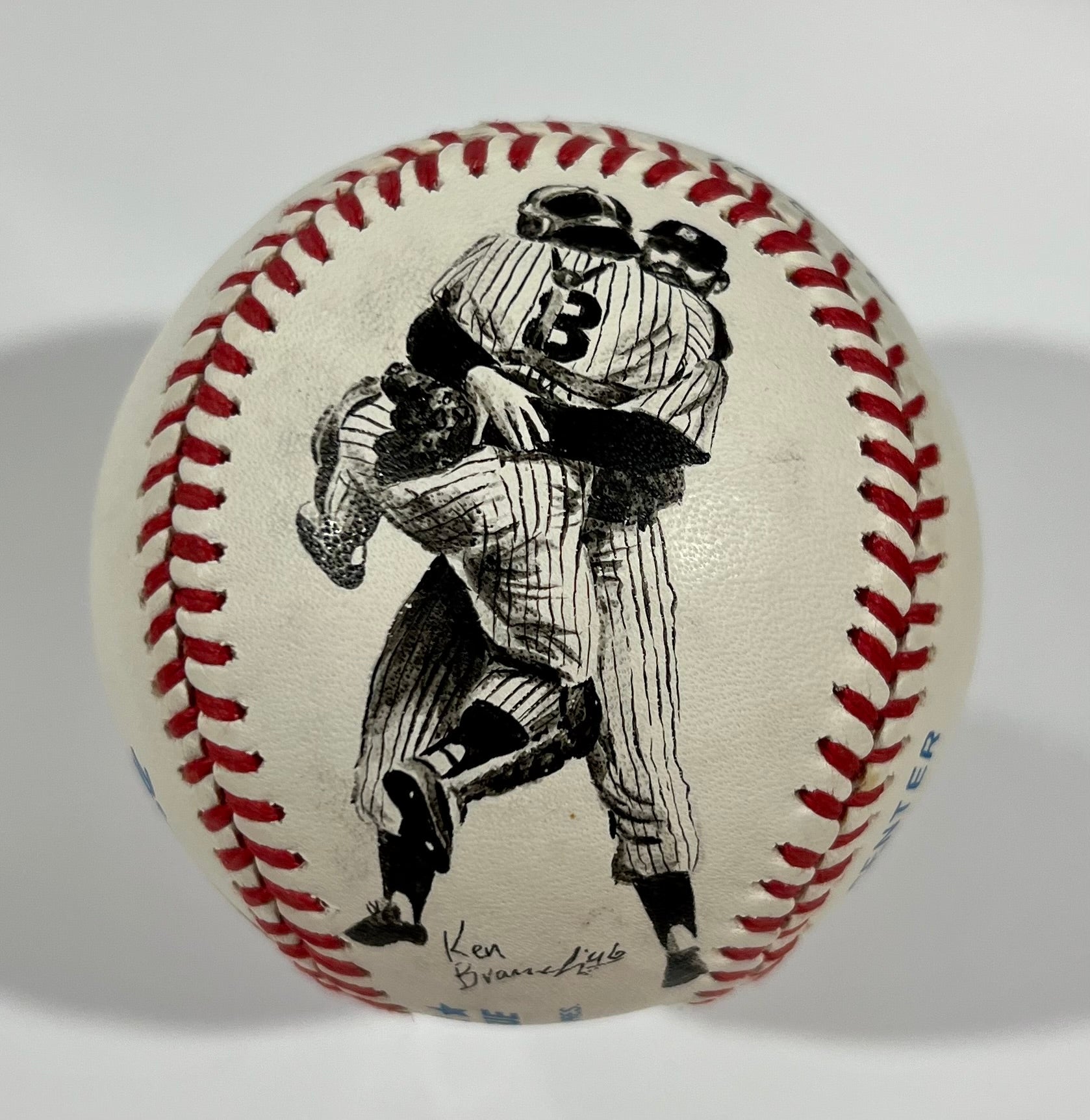Don Larsen and Yogi Berra Signed Photo Baseball, WS Perfect Game Inscribed PSA