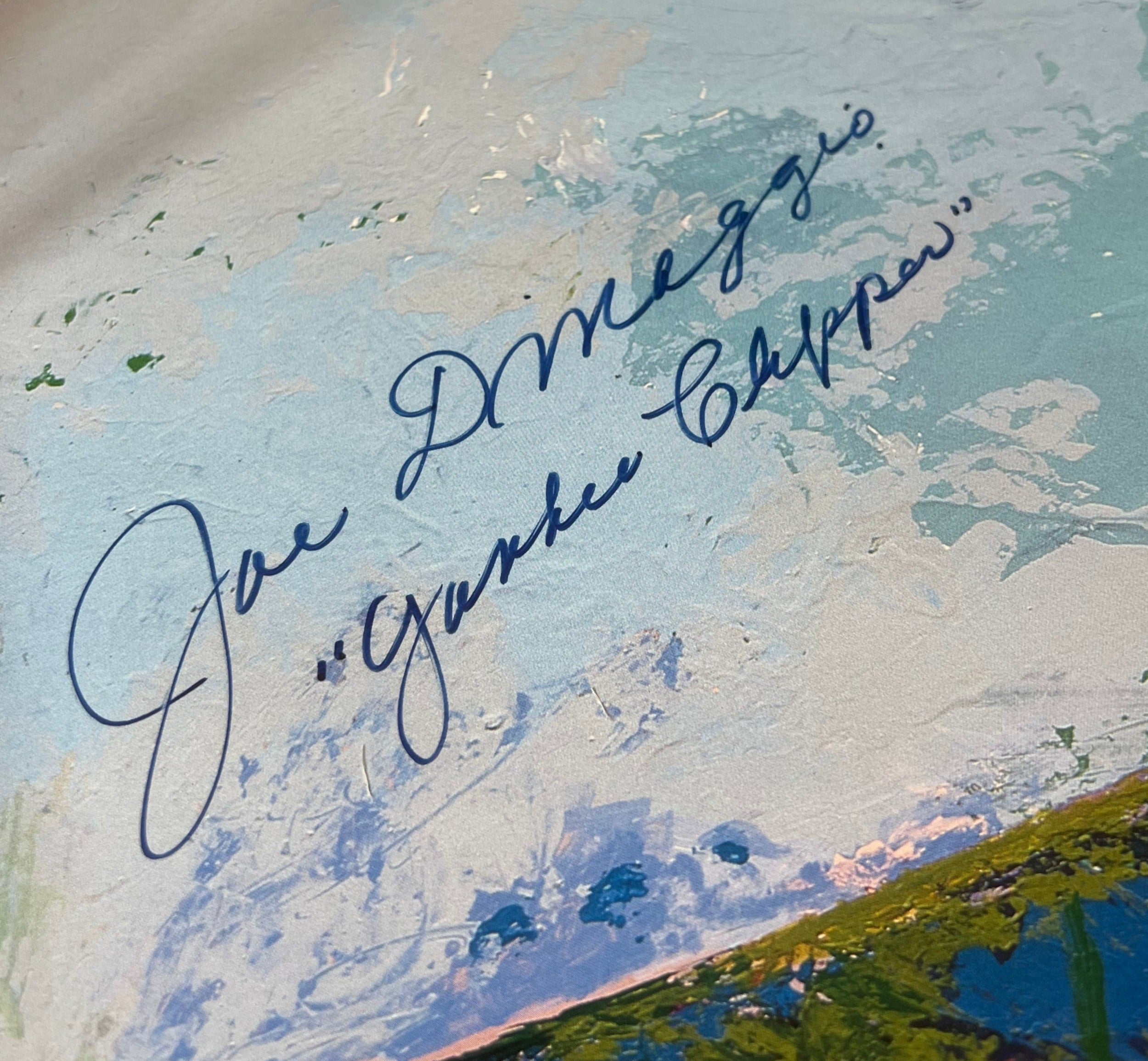 Joe DiMaggio Signed Inscribed Yankee Clipper Autograph. Leroy Neiman Lithograph.