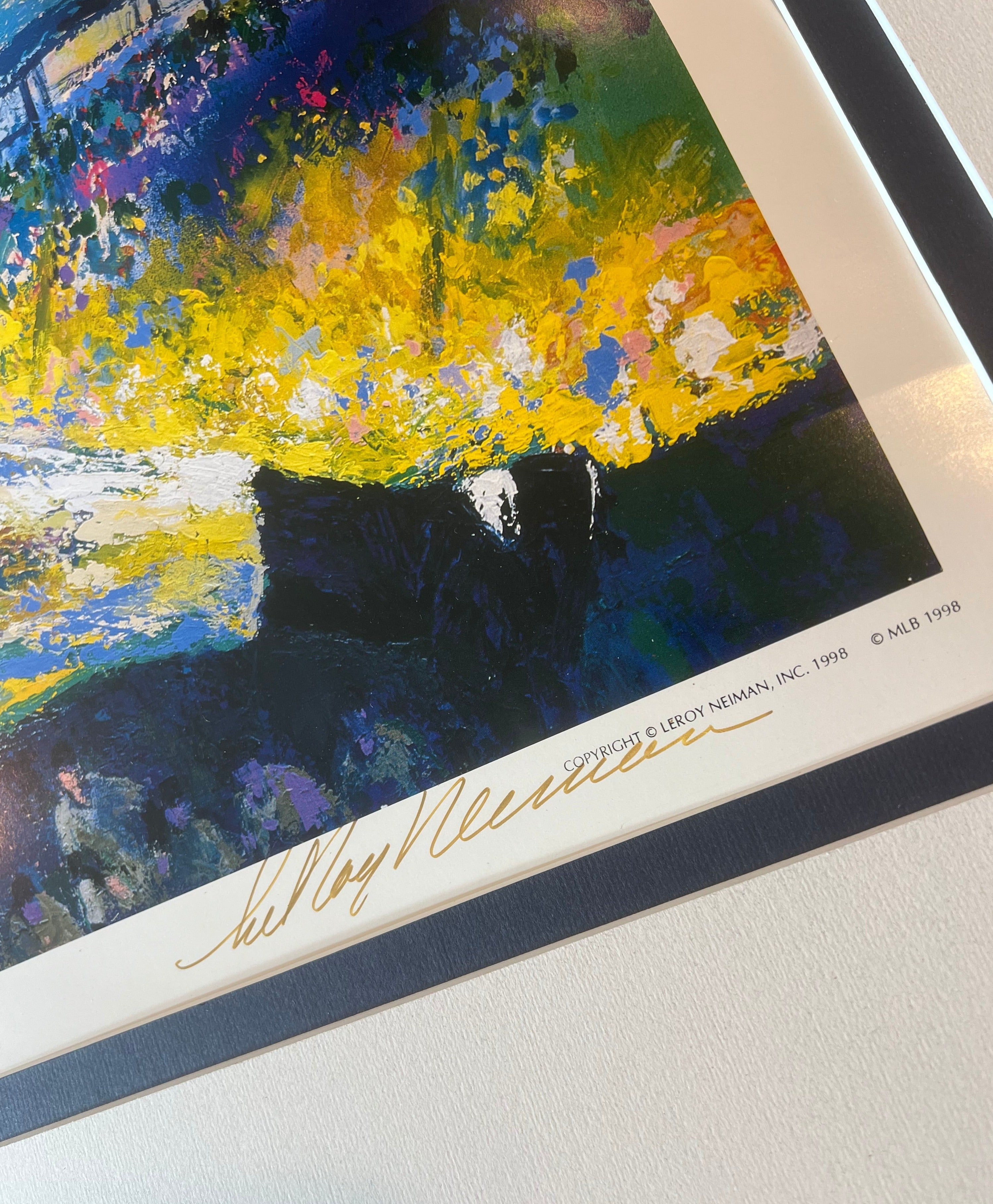 Joe DiMaggio Signed Inscribed Yankee Clipper Autograph. Leroy Neiman Lithograph.