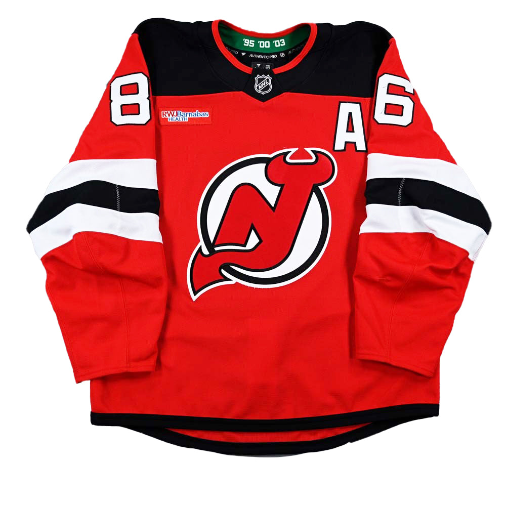 Jack Hughes 2025 Game Used Worn NJ Devils Jersey